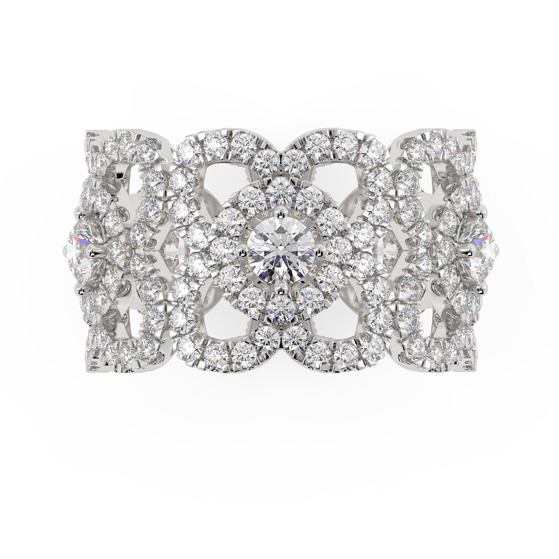 Telīvina Round Cocktail Band in indian designer rings