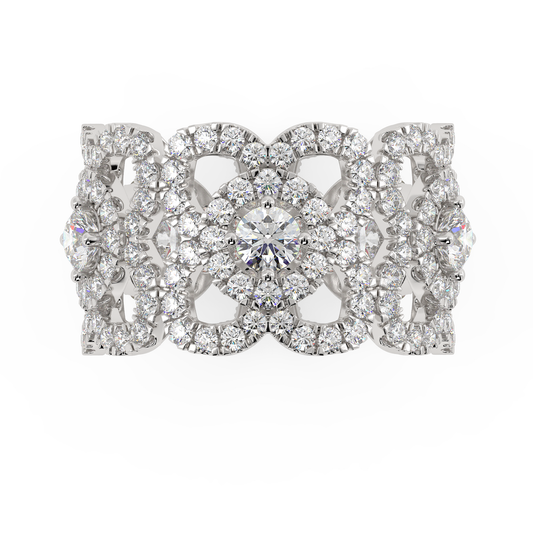 Telīvina Round Cocktail Band in indian designer rings