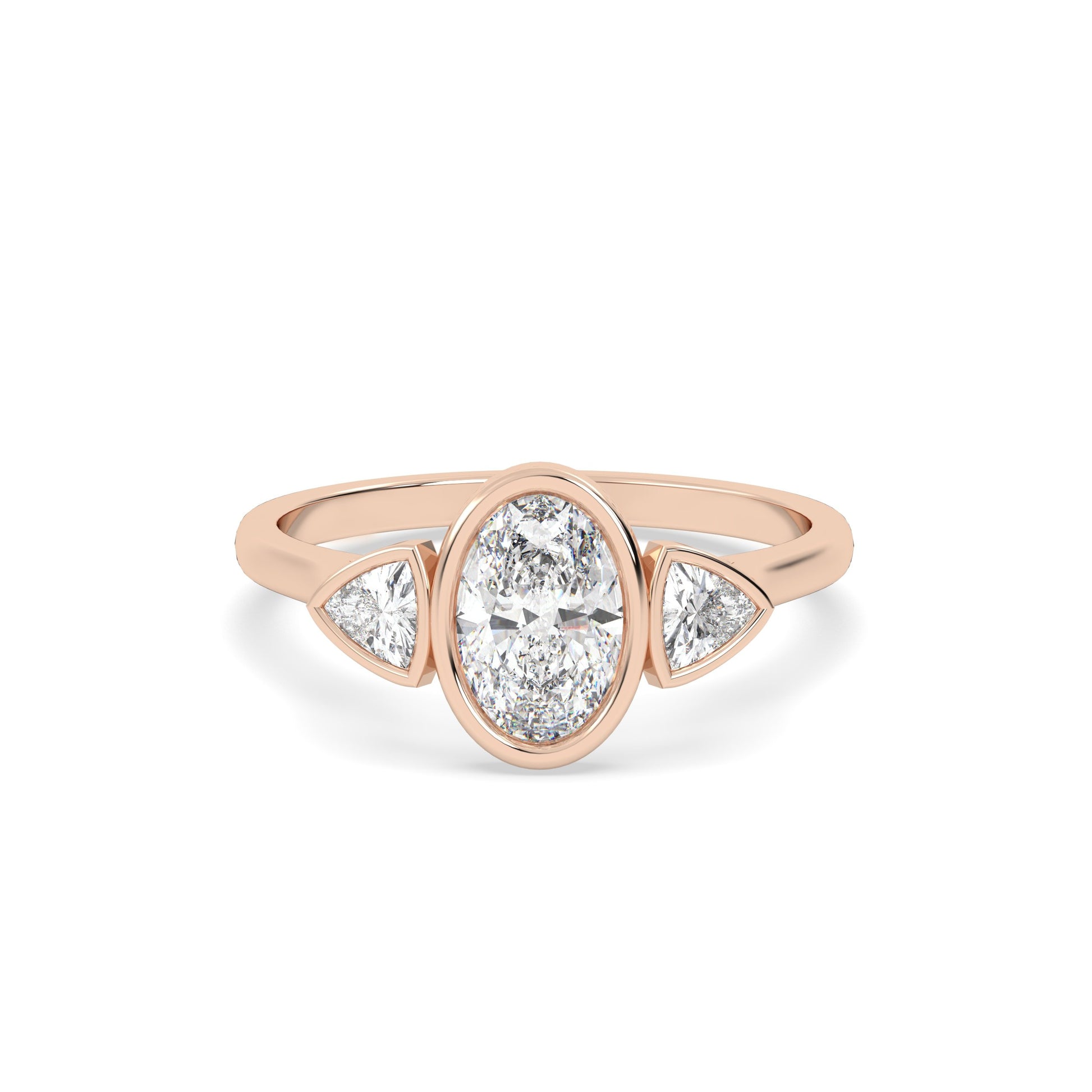 Tres Stone Oval Ring for women in dailywear jewels