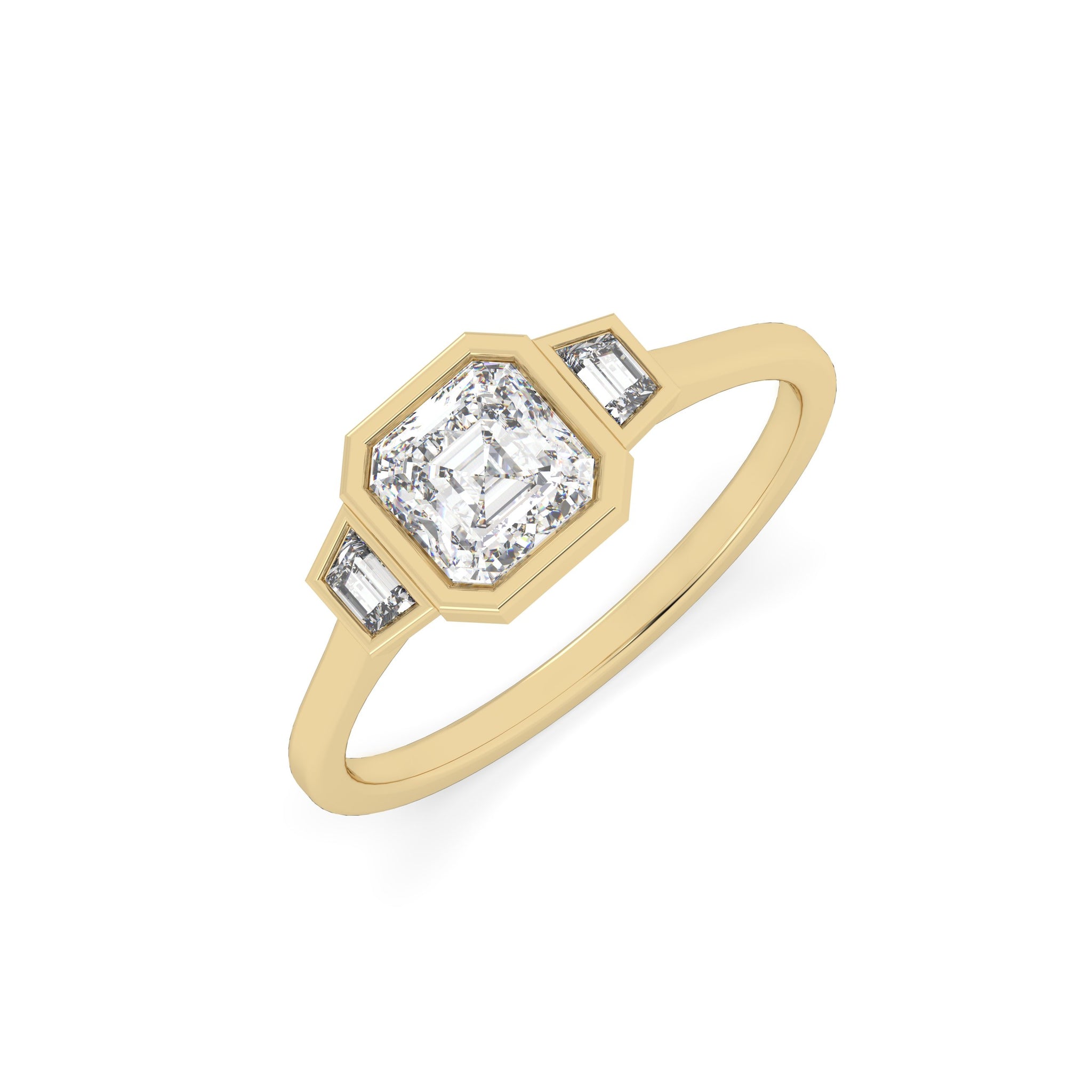 Trois Stone Princess Ring for women