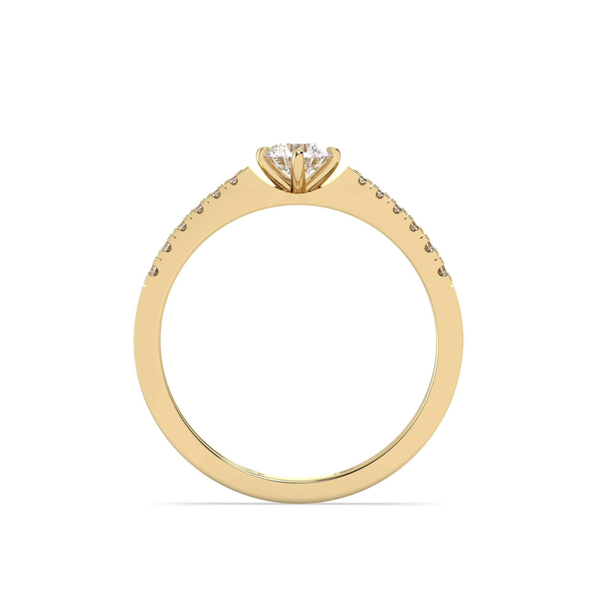 Twilight Bloom Ring in lab diamonds 4prong design