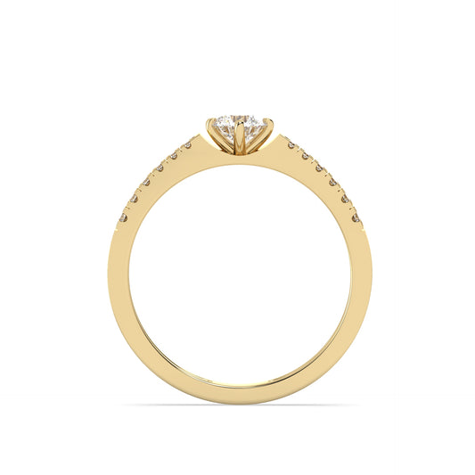 Twilight Bloom Ring in lab diamonds 4prong design