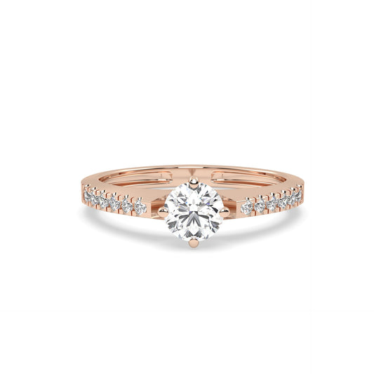 Twilight Bloom Ring in lab diamonds gold