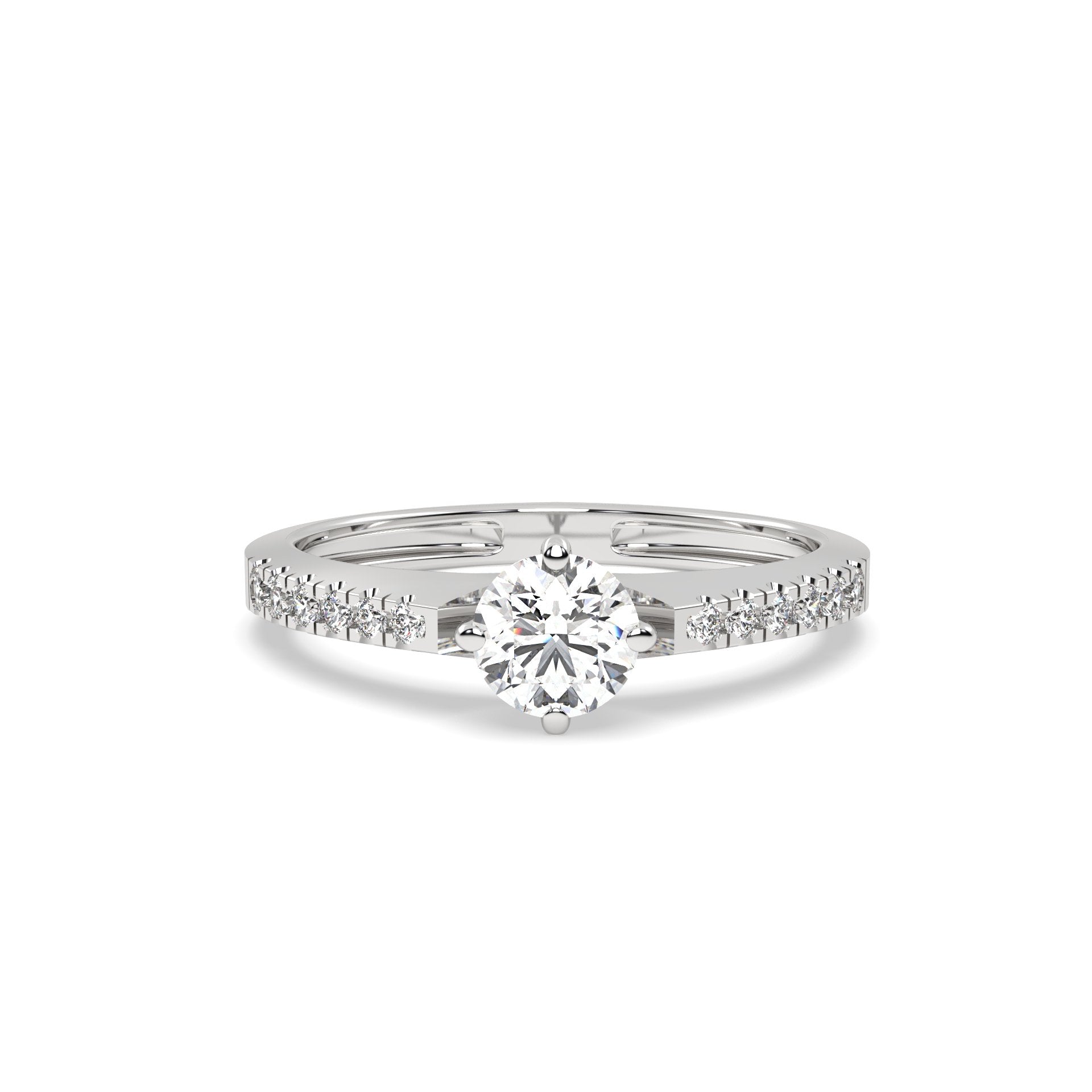 Twilight Bloom Ring in lab diamonds marriage ring silver