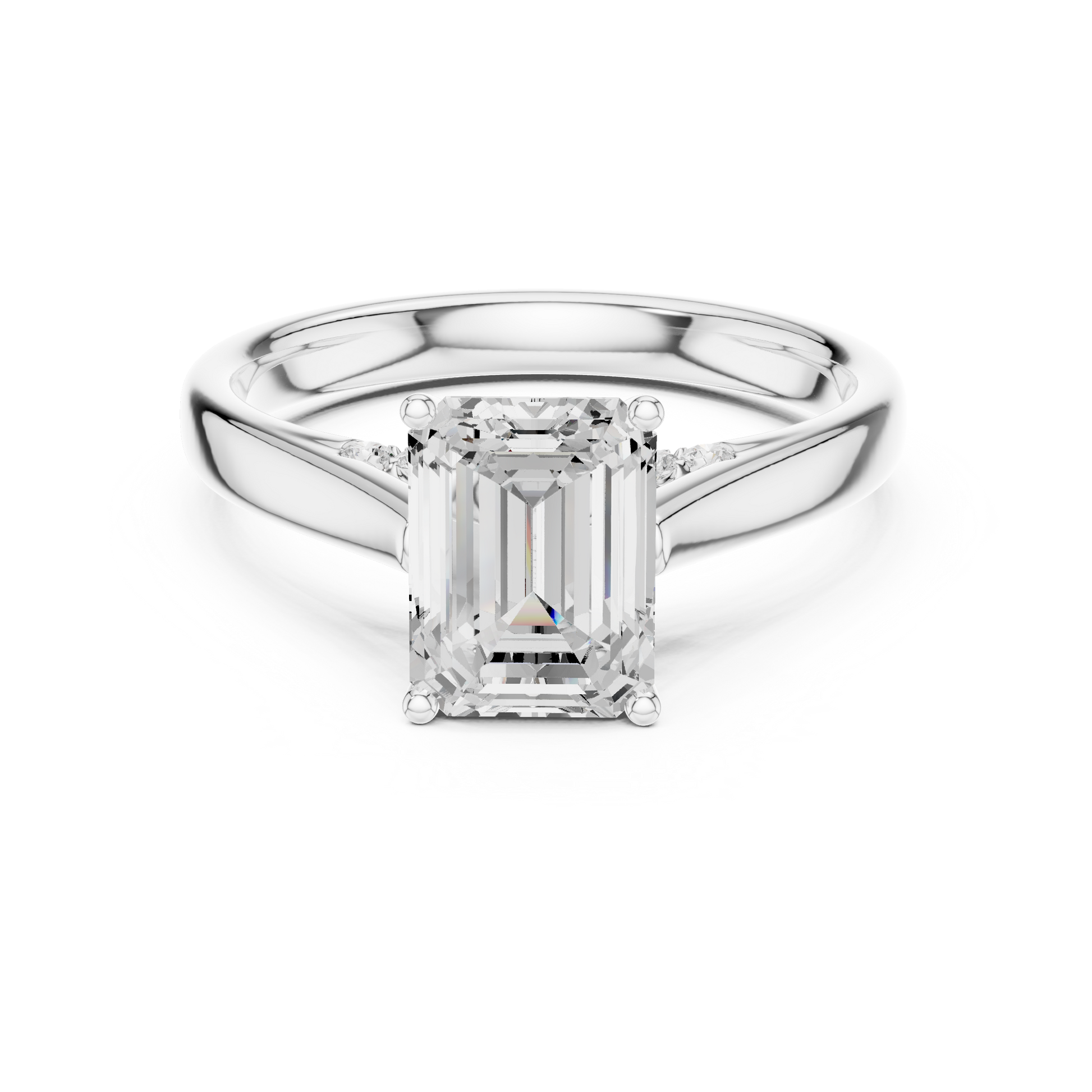 White Gold Emerald Ring