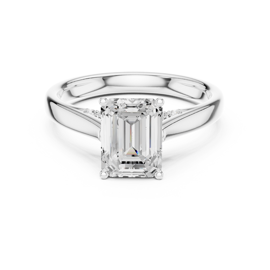 White Gold Emerald Ring