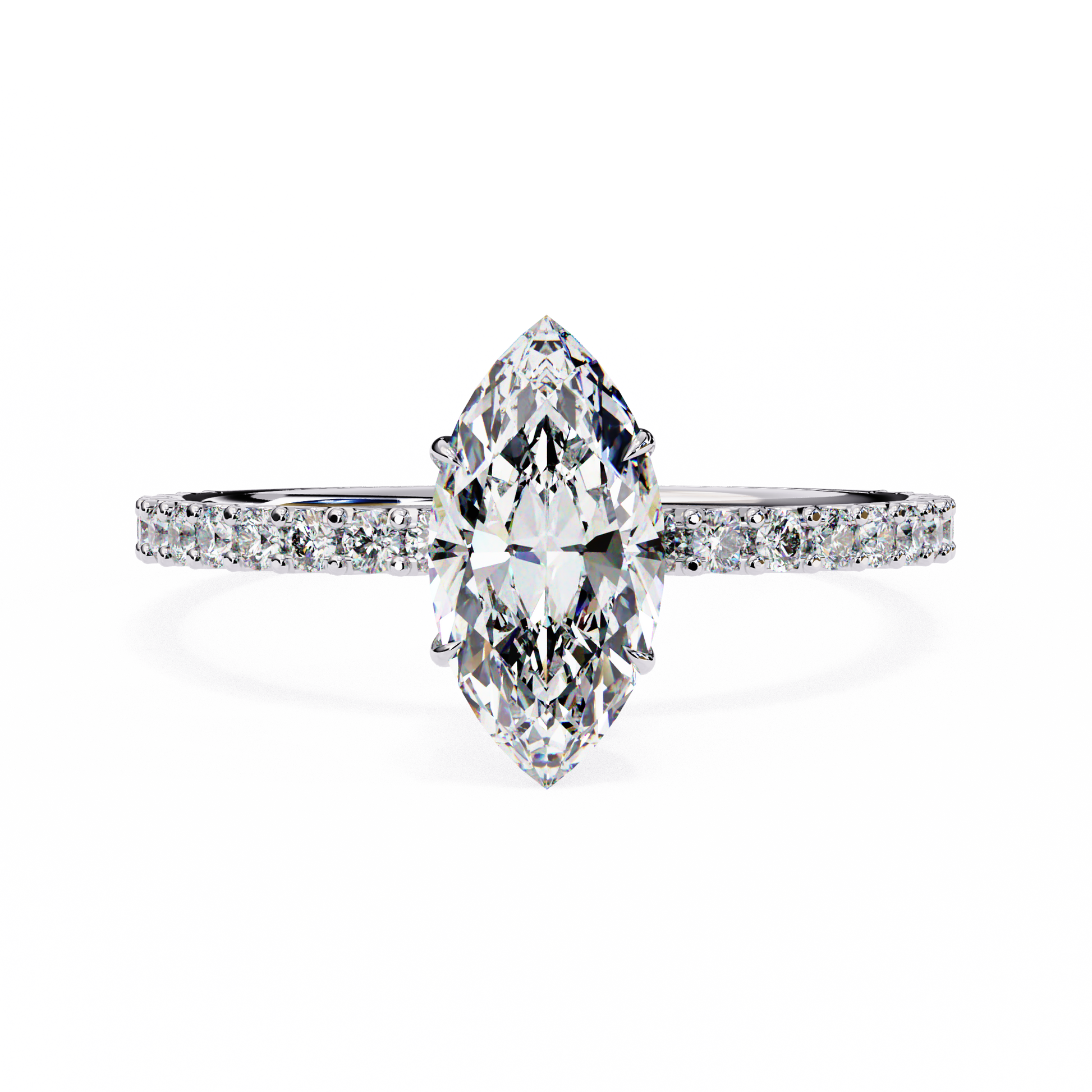 White Gold Marquise Ring