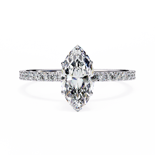 White Gold Marquise Ring