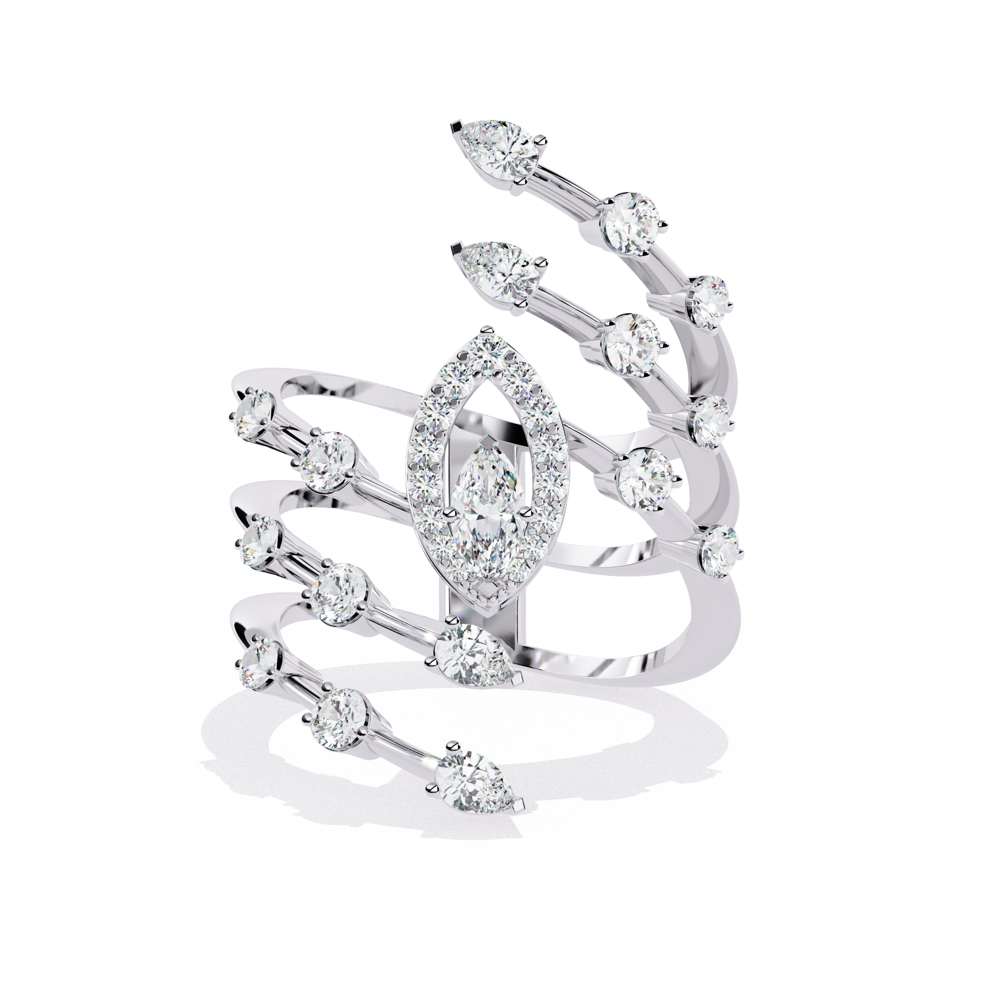 White Gold Marquise Ring