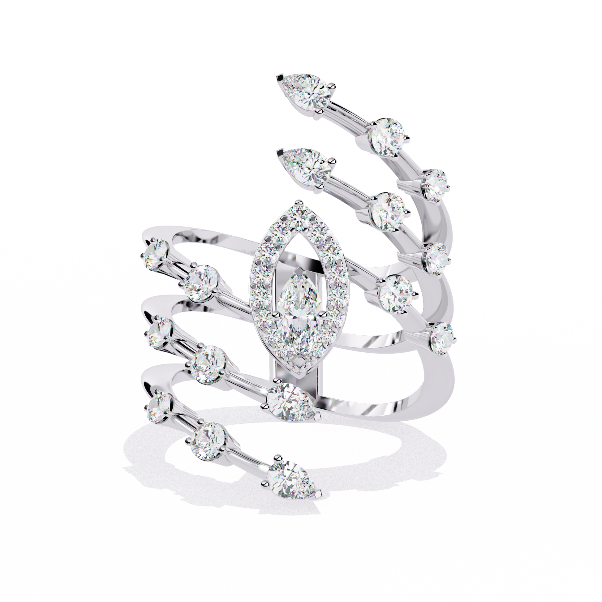 White Gold Marquise Ring
