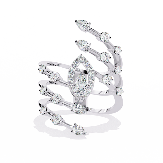 White Gold Marquise Ring