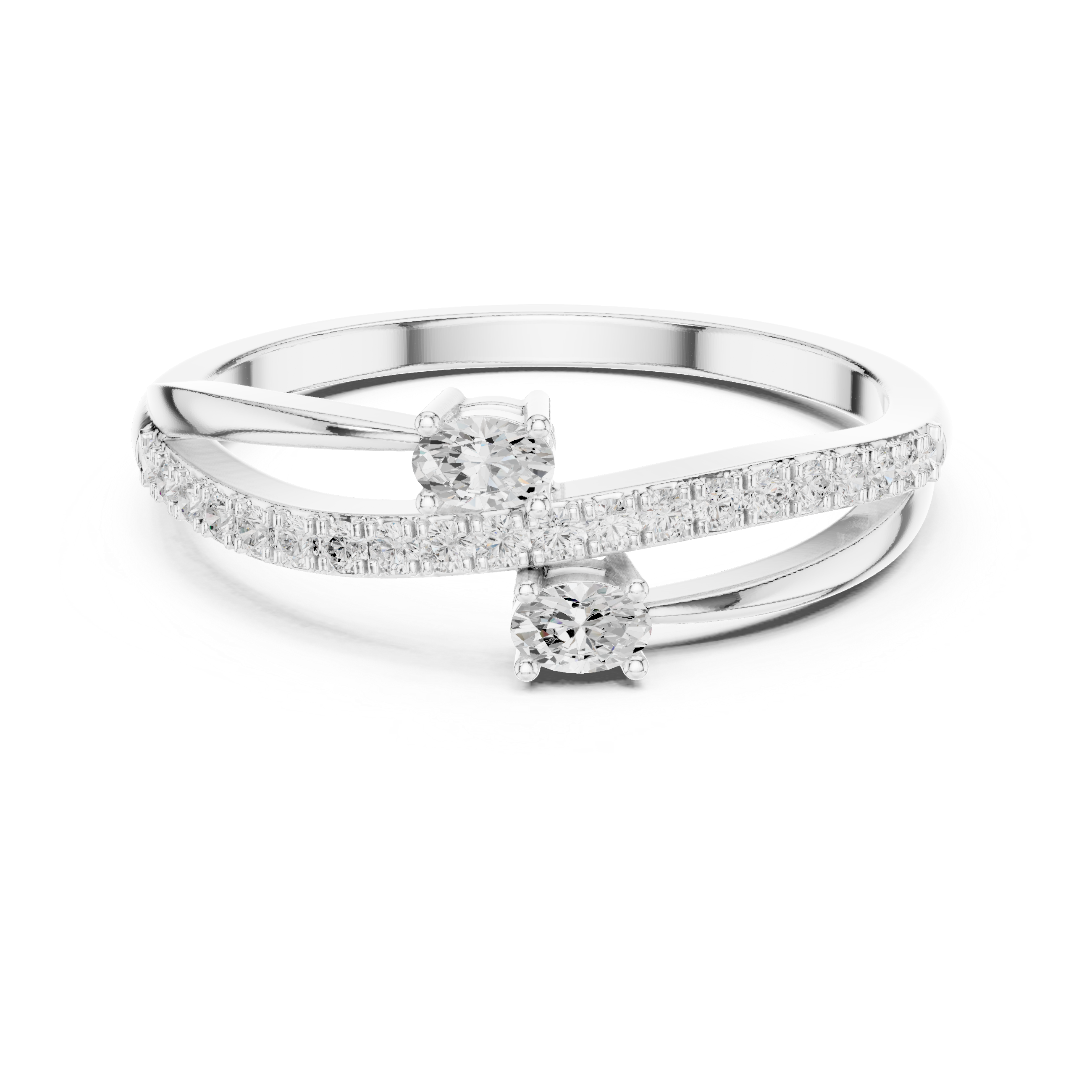 White Gold Oval Ring