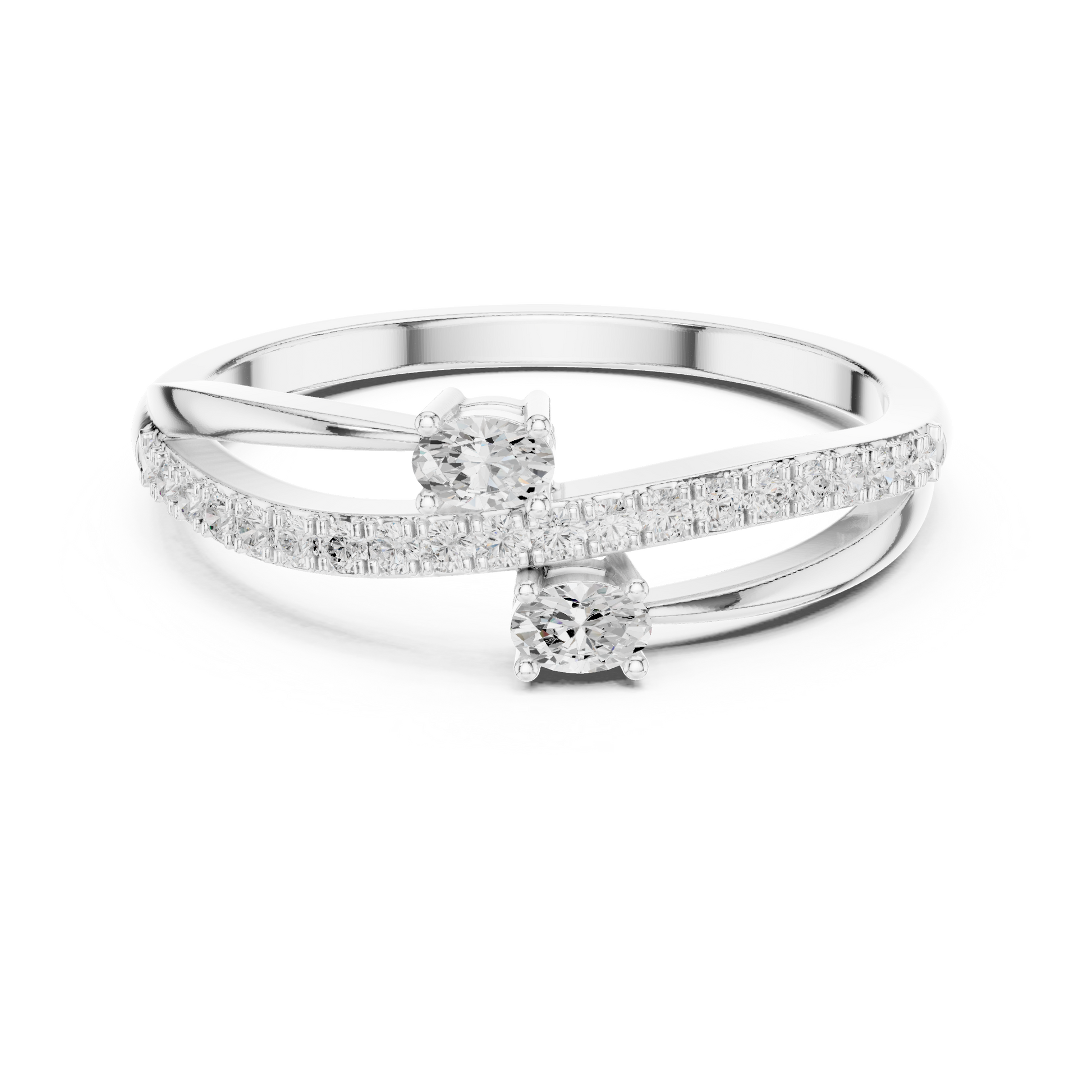 White Gold Oval Ring