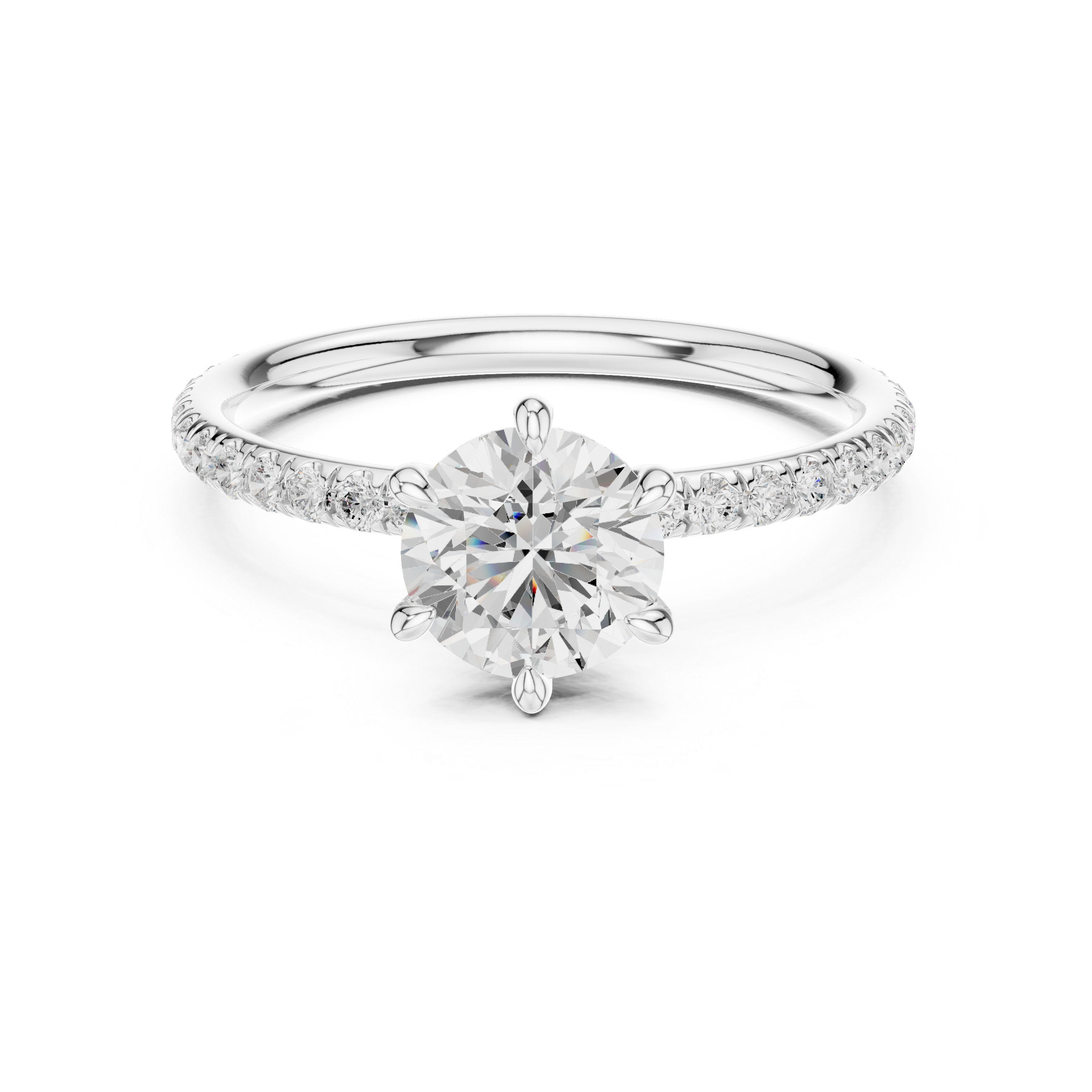 White Gold Solitaire Ring