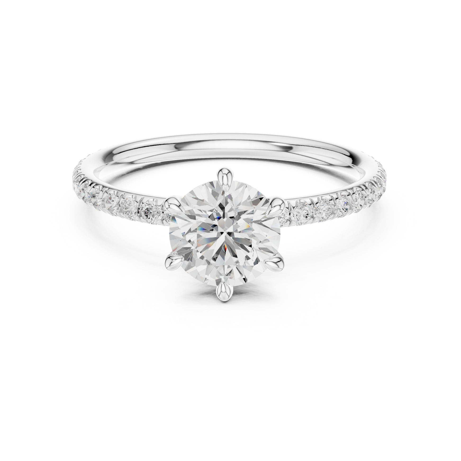 White Gold Solitaire Ring