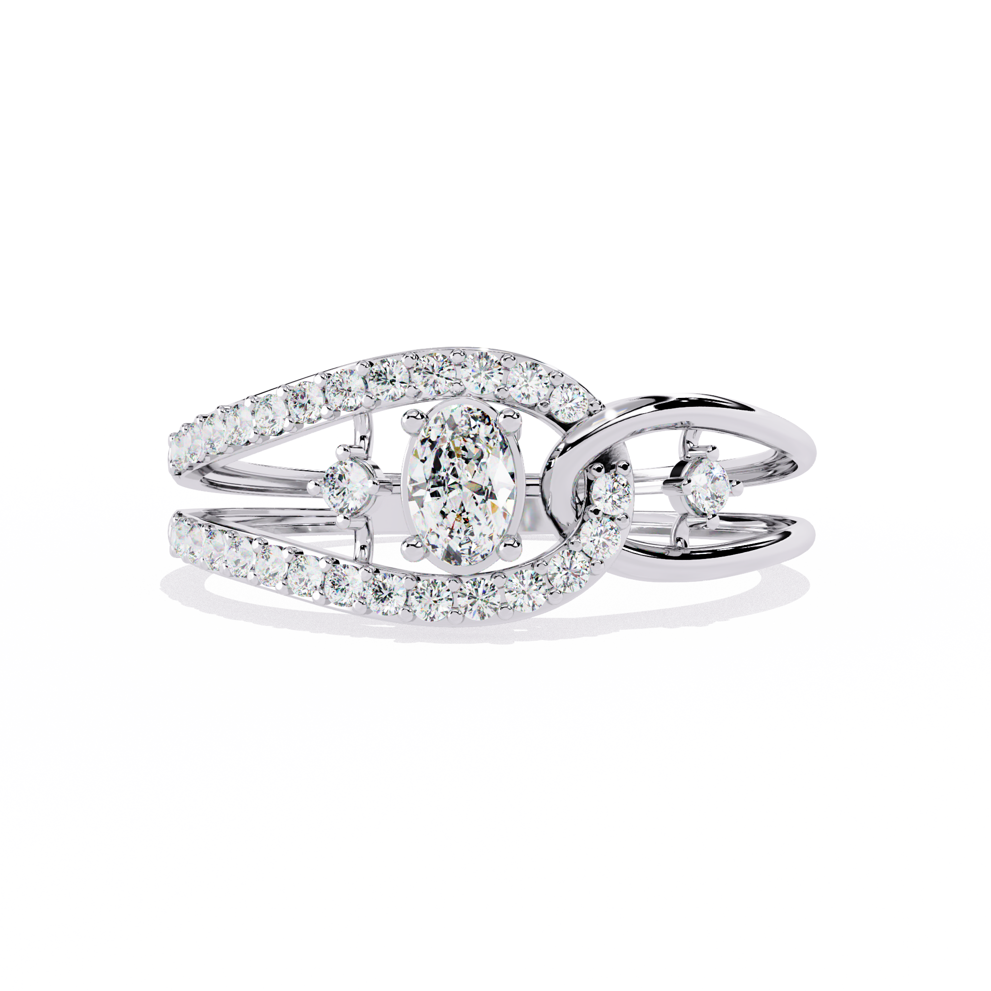 White Oval Ring