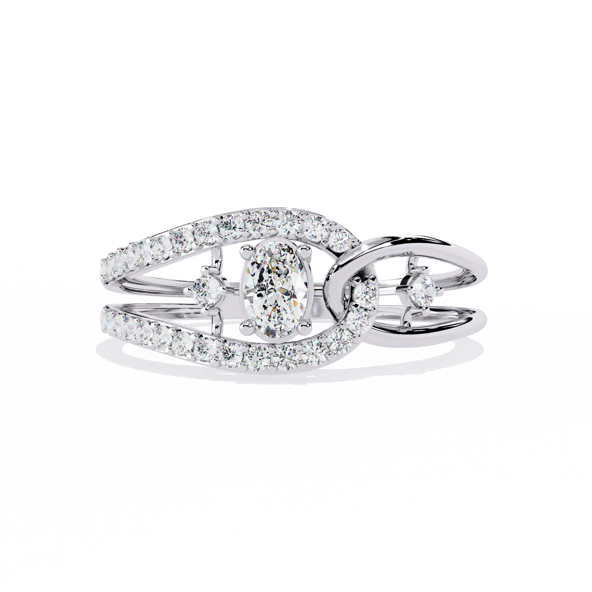 White Oval Ring