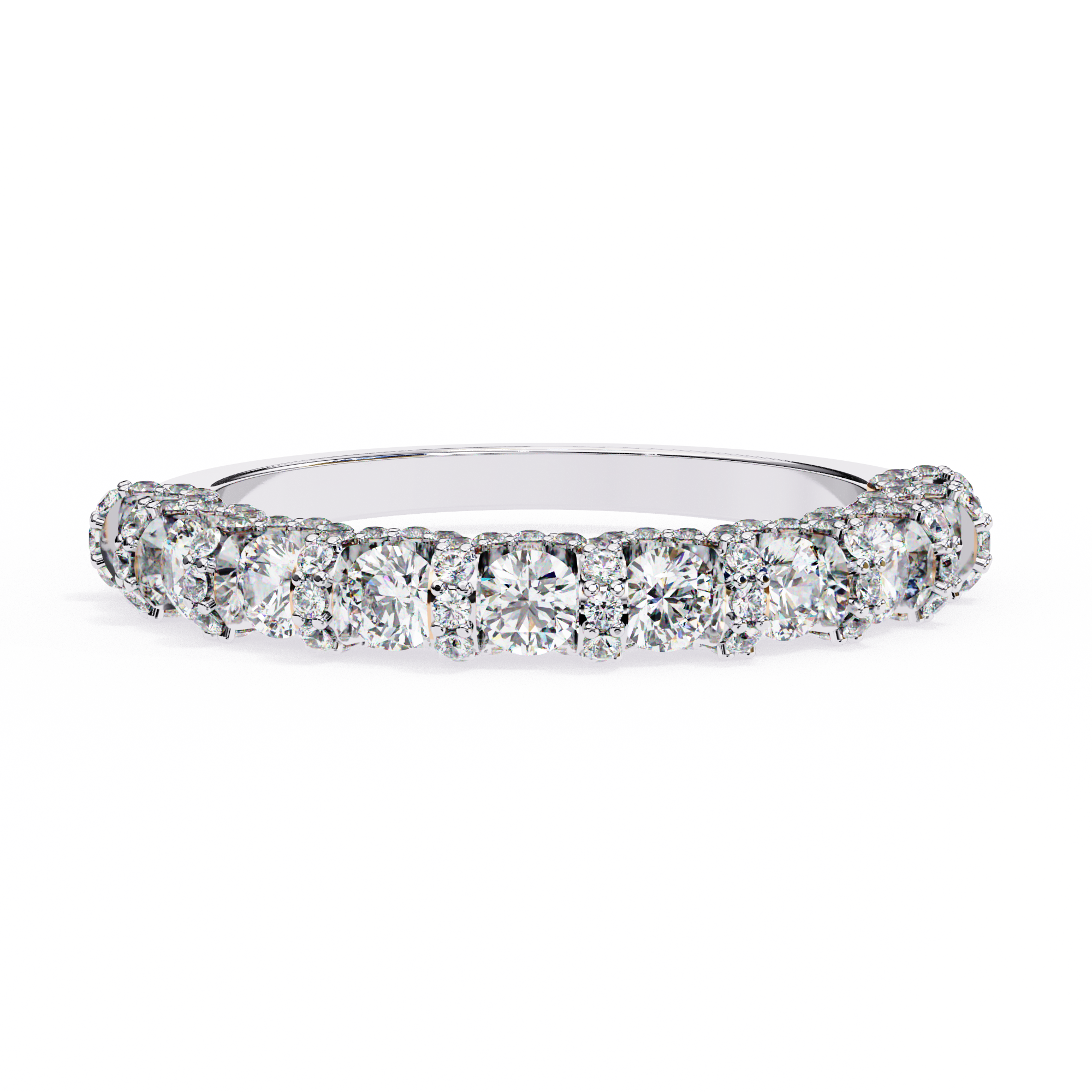 White round half band
