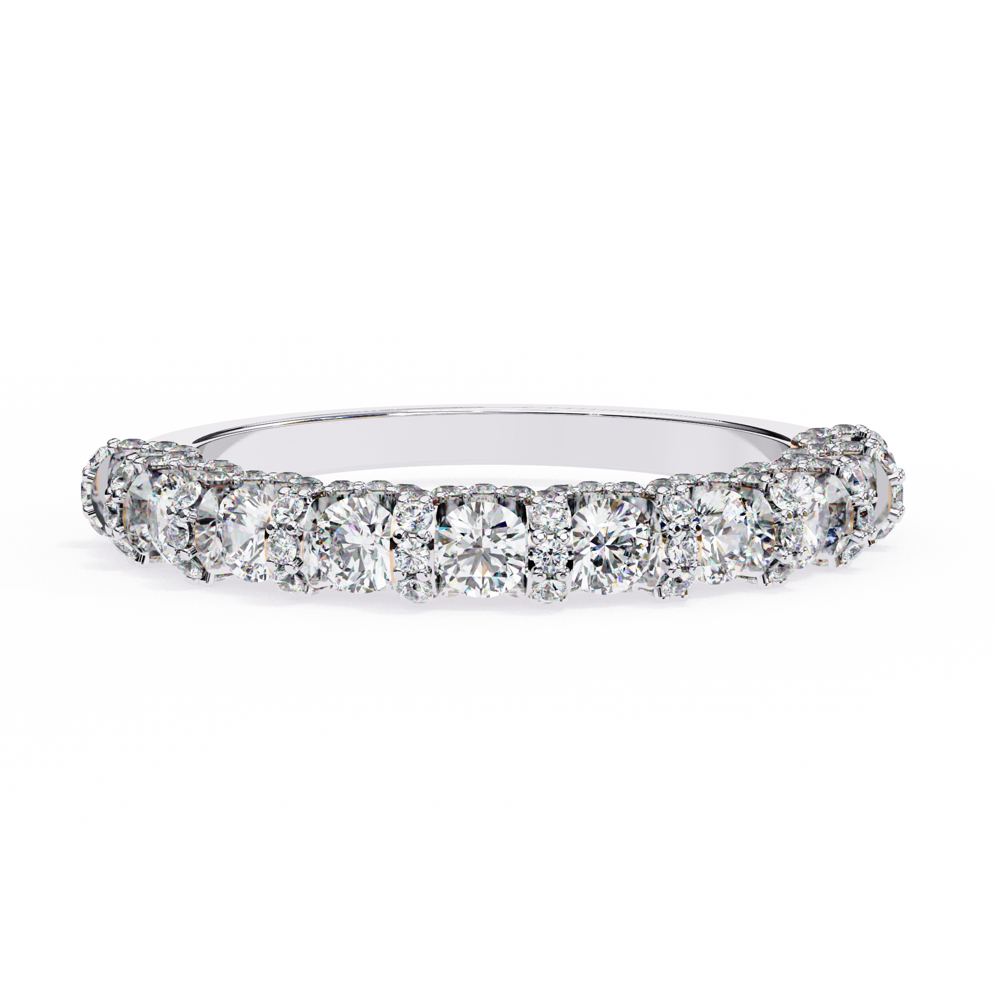 White round half band