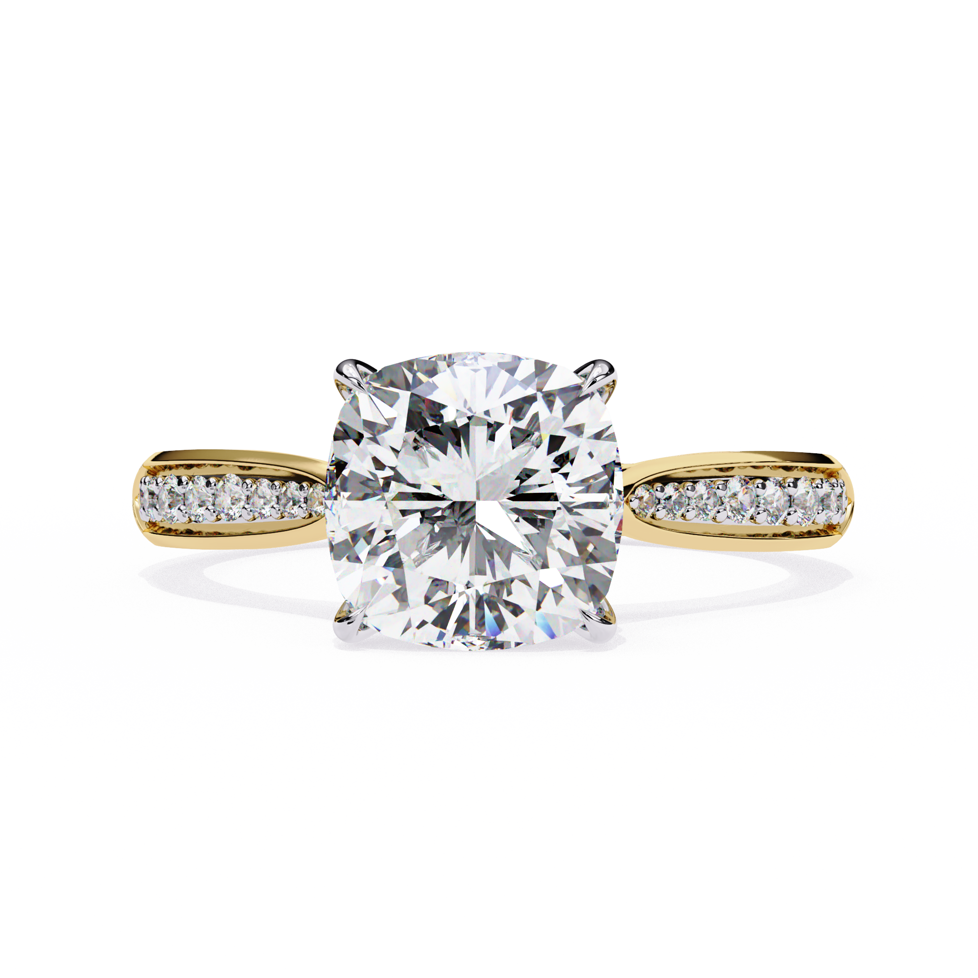 Yellow Cushion Cut Ring