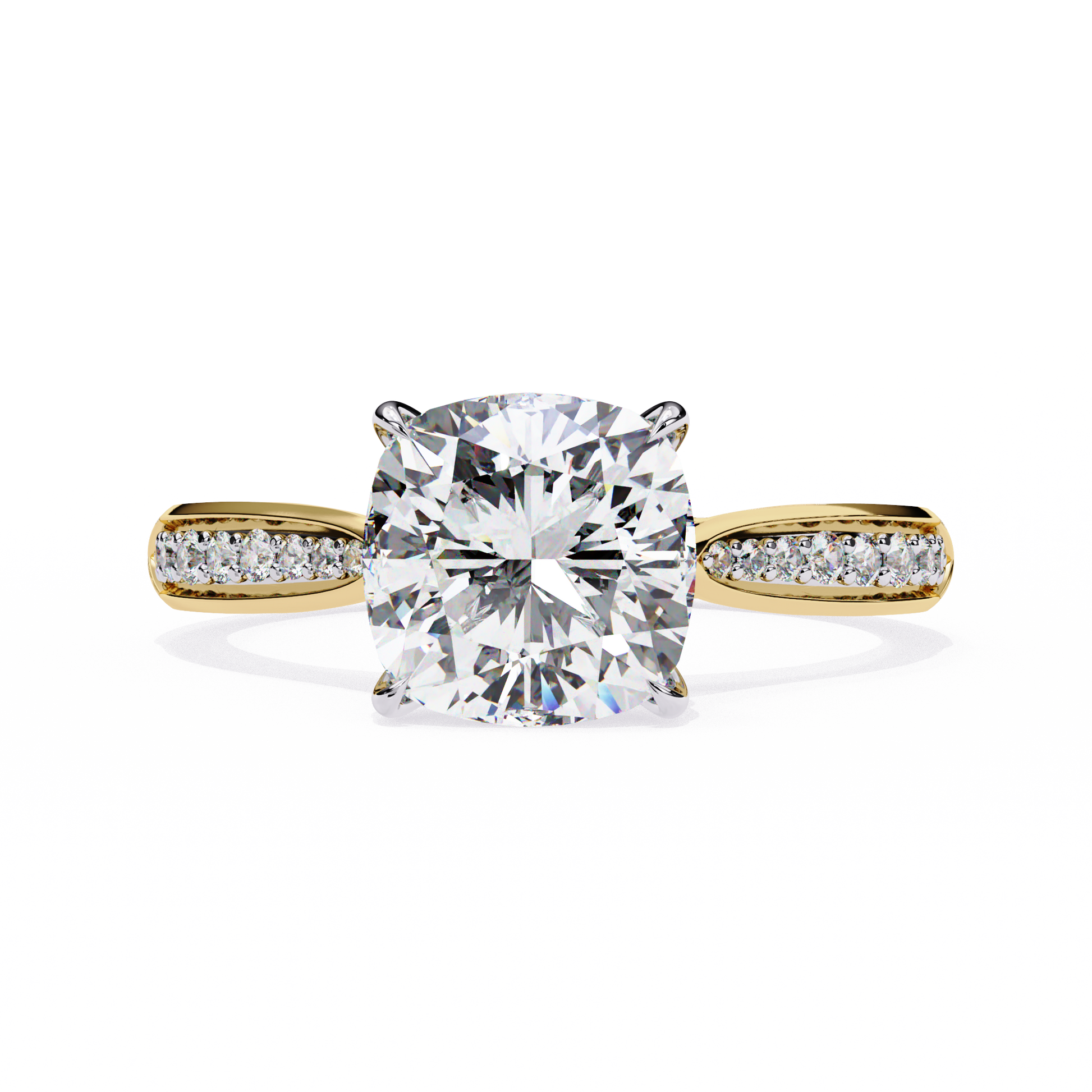 Yellow Cushion Cut Ring