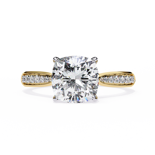Yellow Cushion Cut Ring