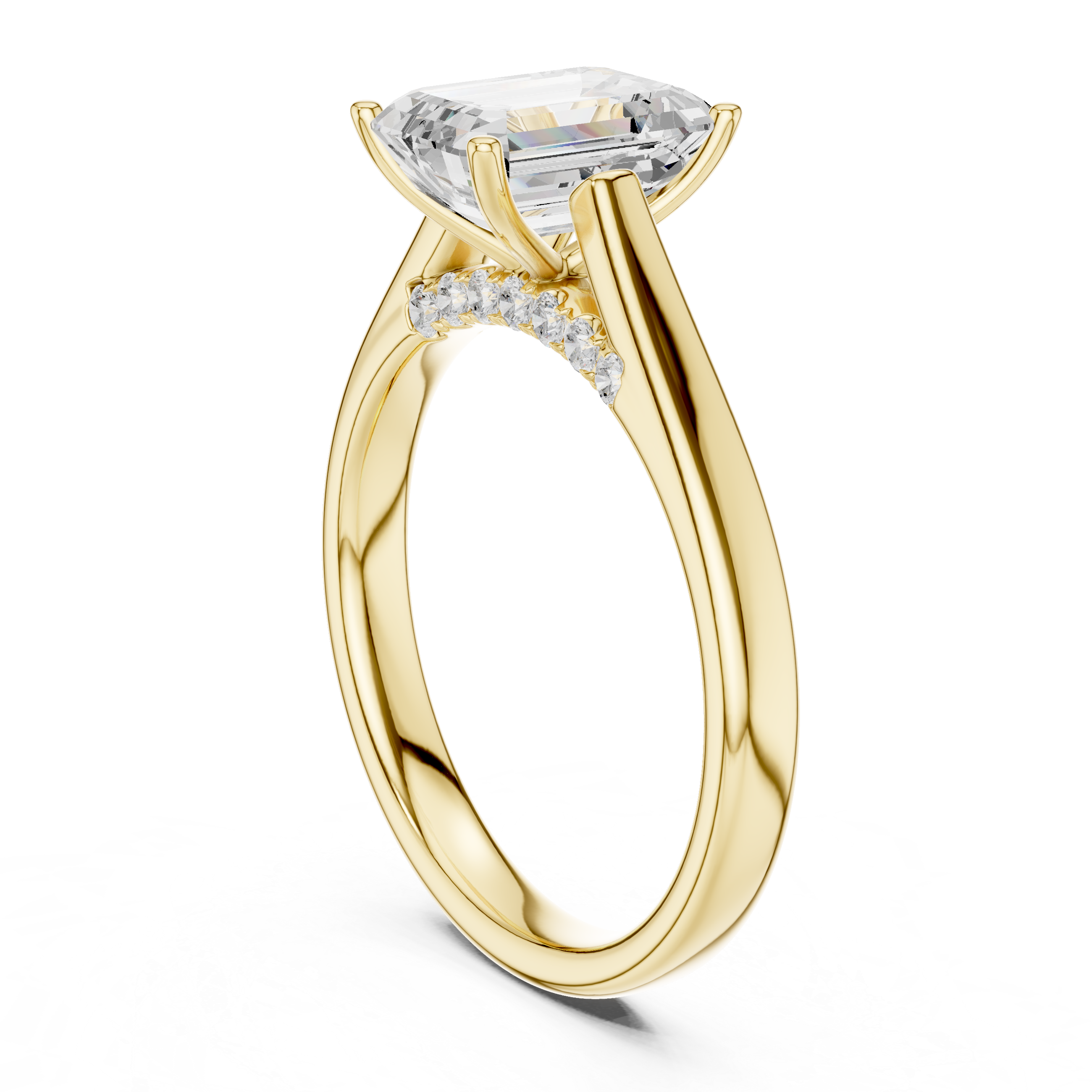 Yellow Gold Emerald Ring
