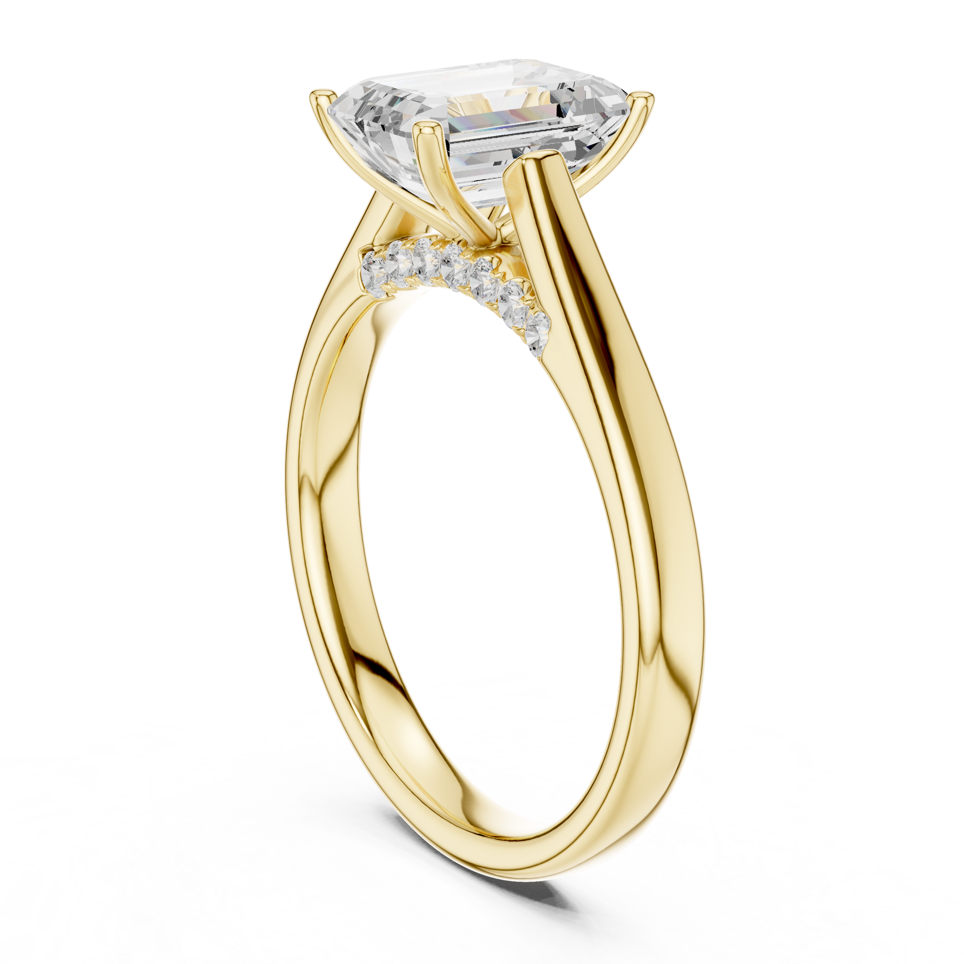 Yellow Gold Emerald Ring
