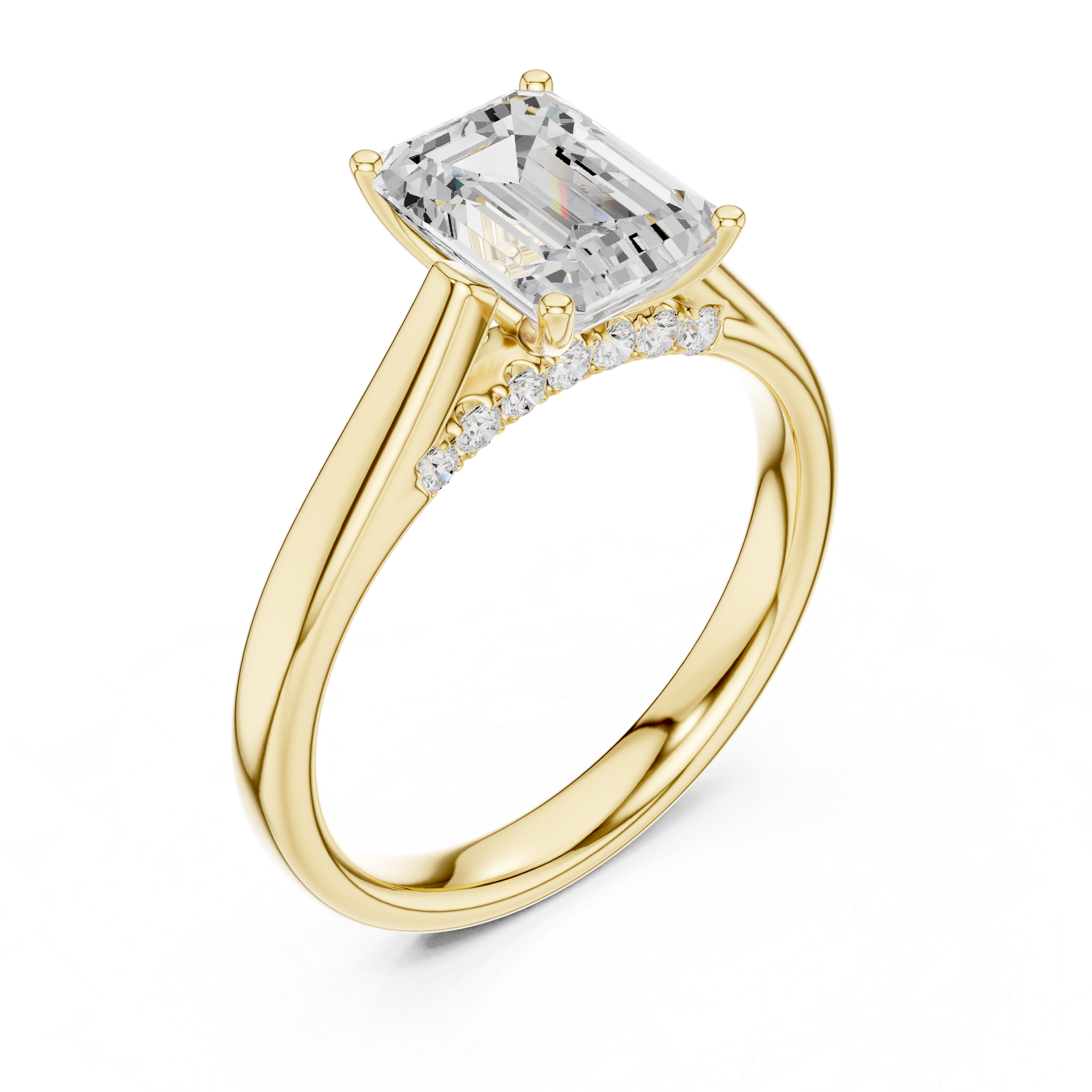 Yellow Gold Emerald Ring