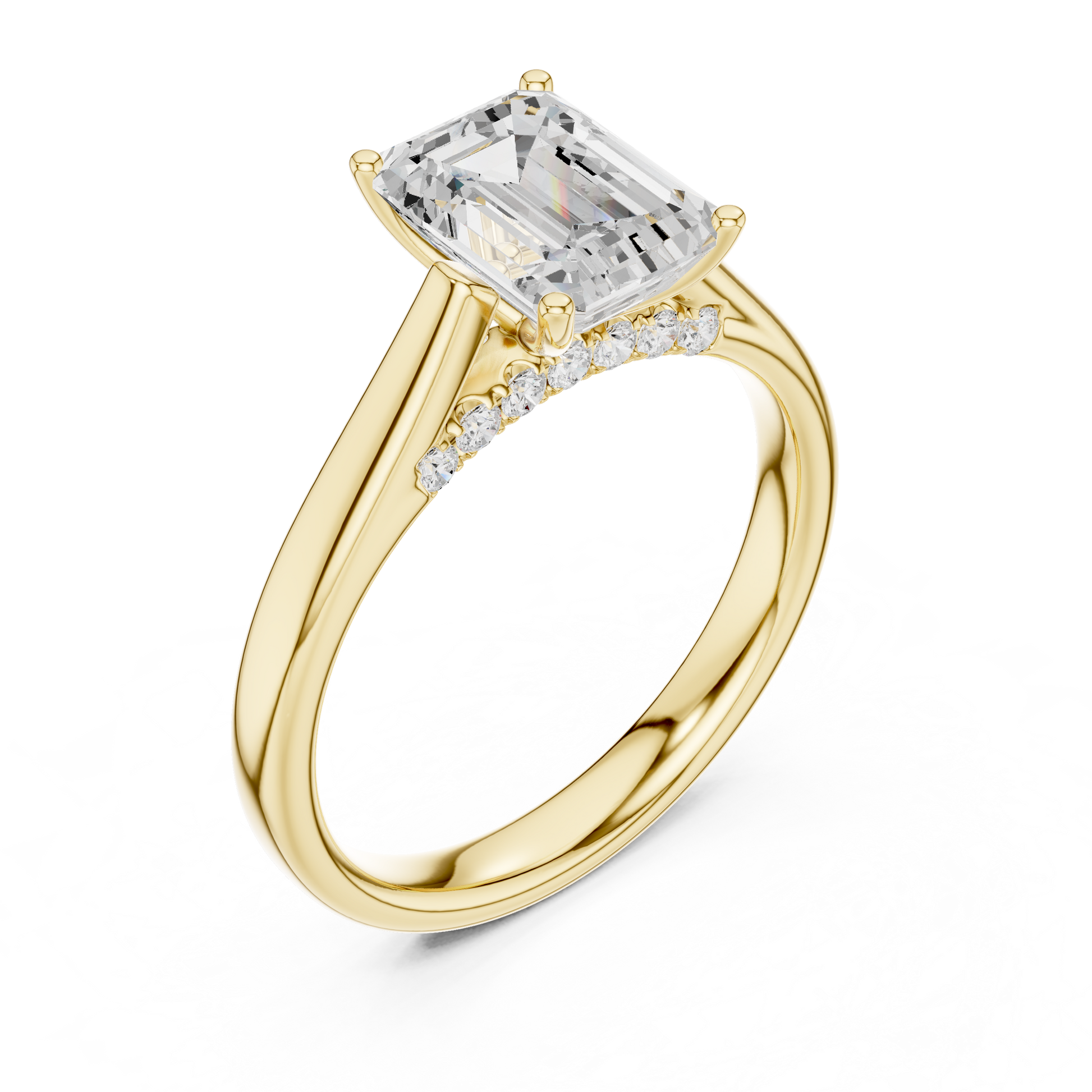 Yellow Gold Emerald Ring