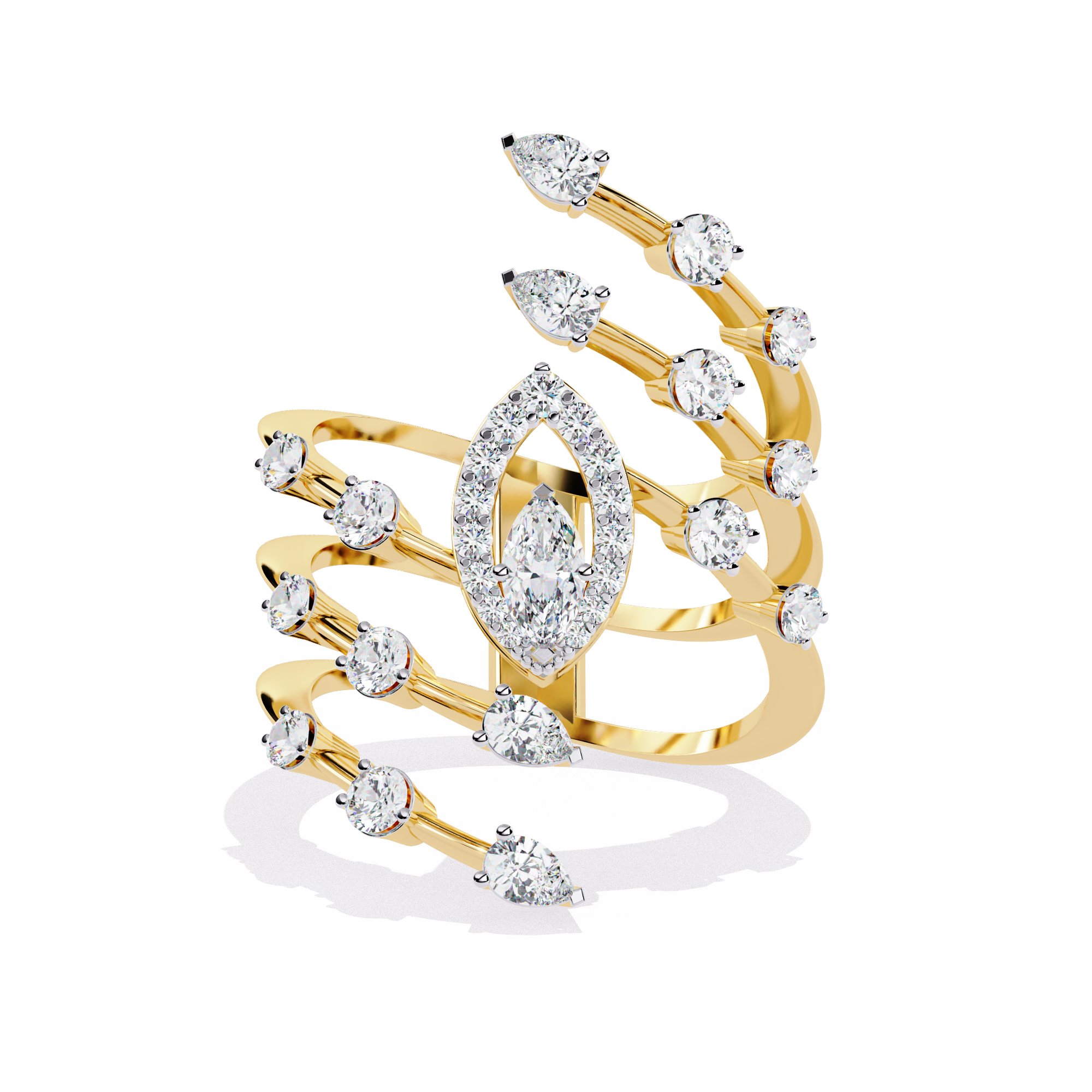 Yellow Gold Marquise Ring