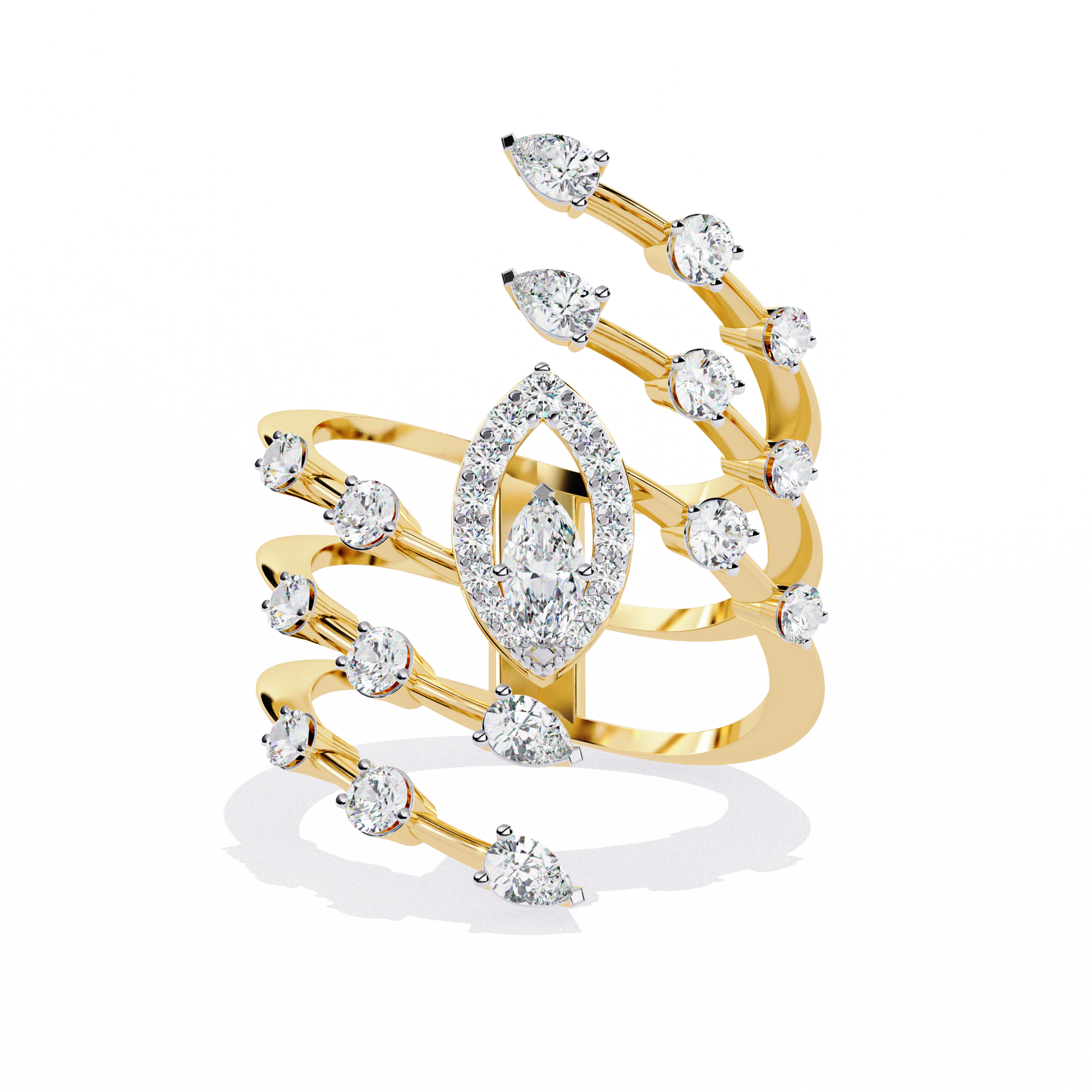 Yellow Gold Marquise Ring