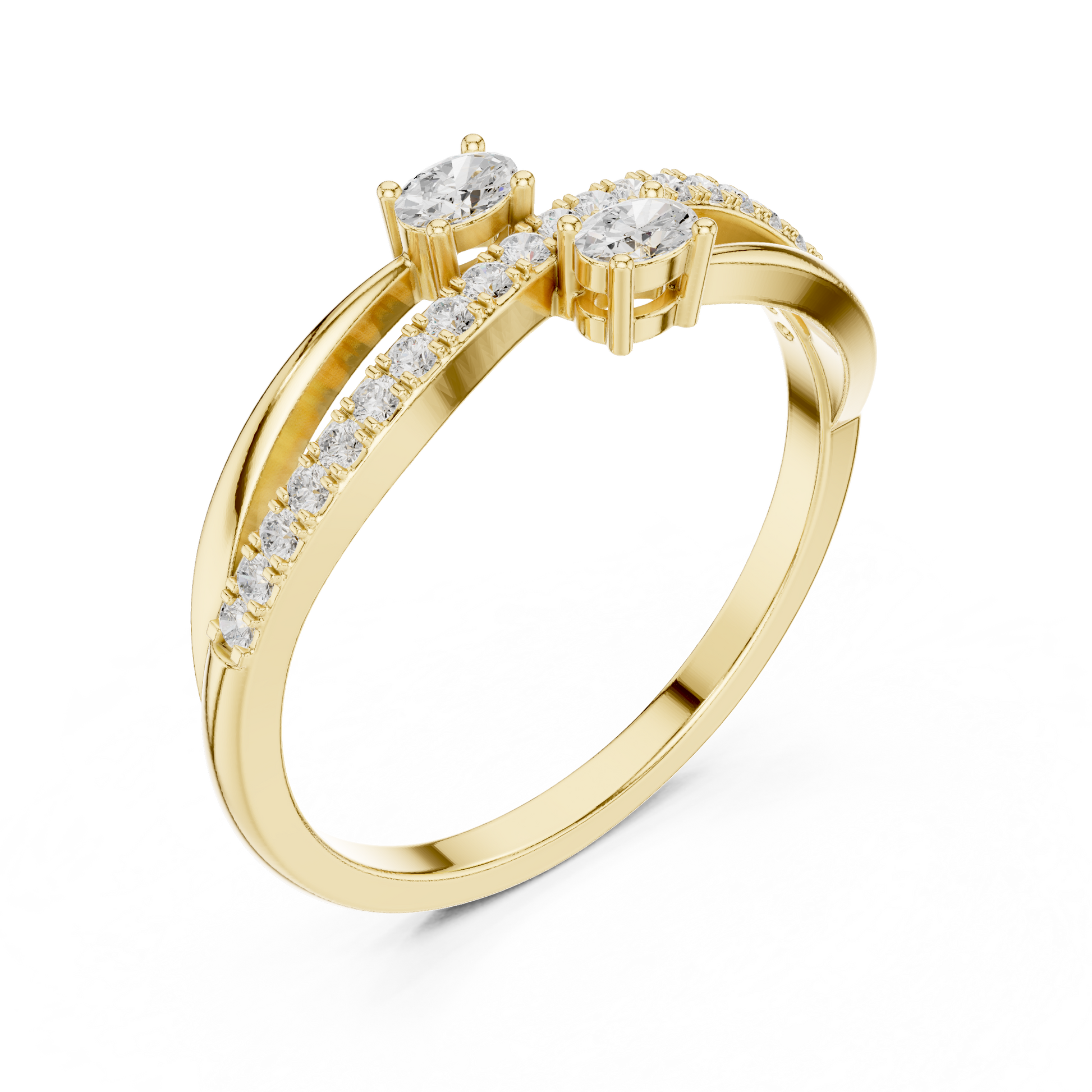 Yellow Gold Oval Ring 2