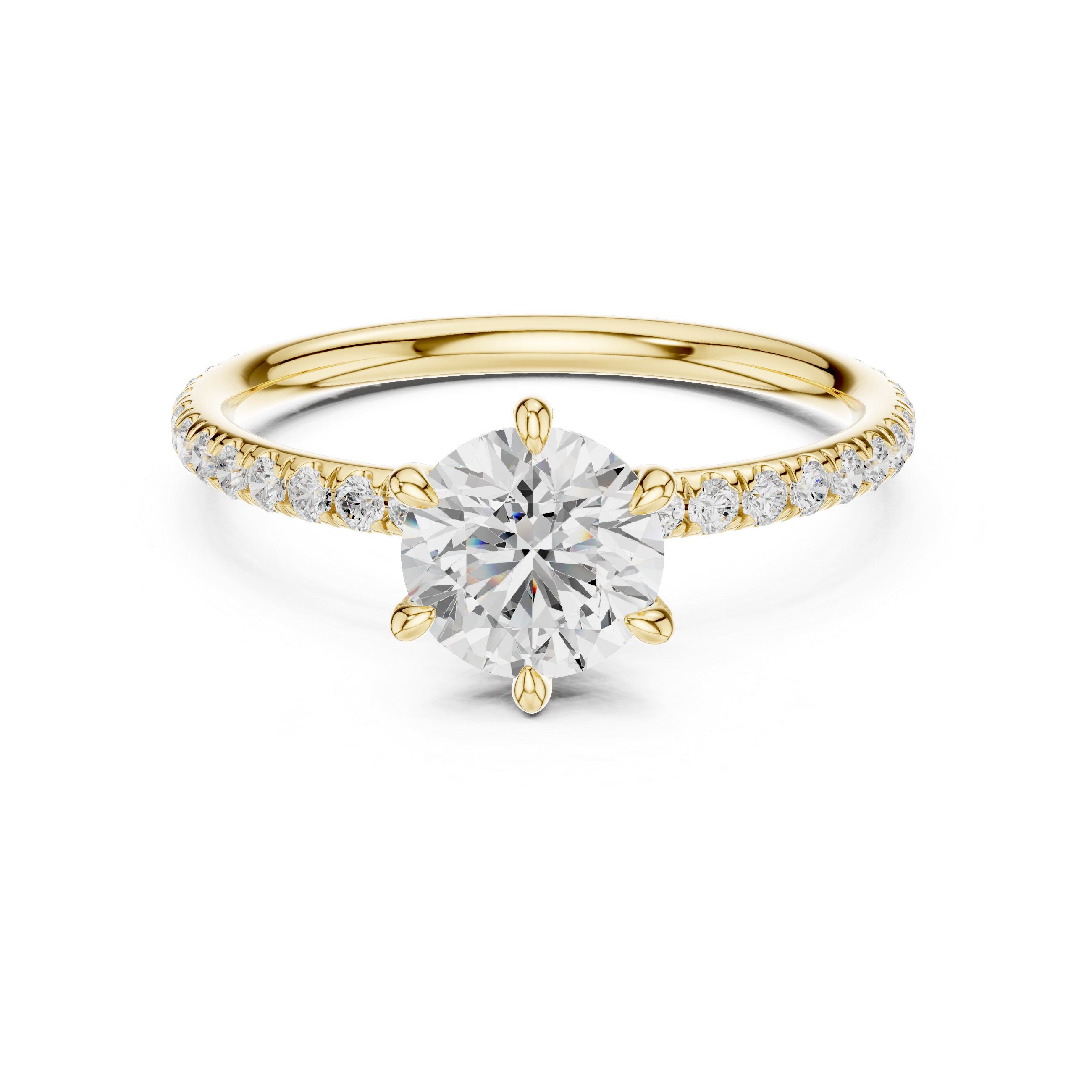 Yellow Gold Solitaire Ring