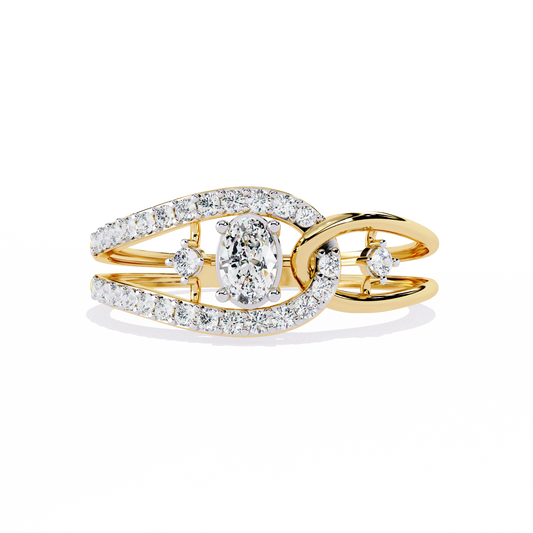 Yellow Oval Ring