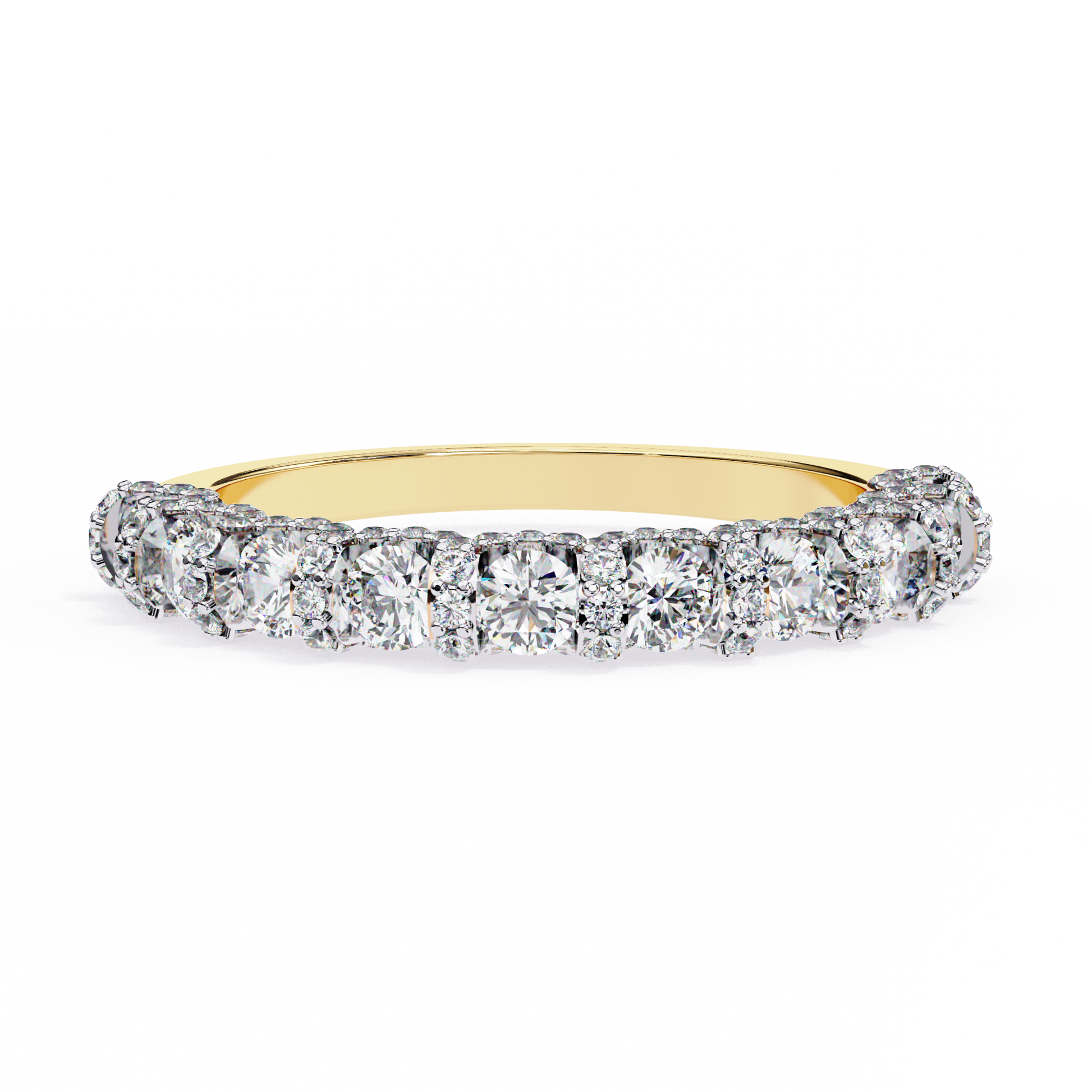 Yellow round half band