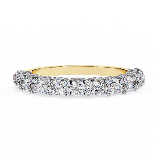 Yellow round half band