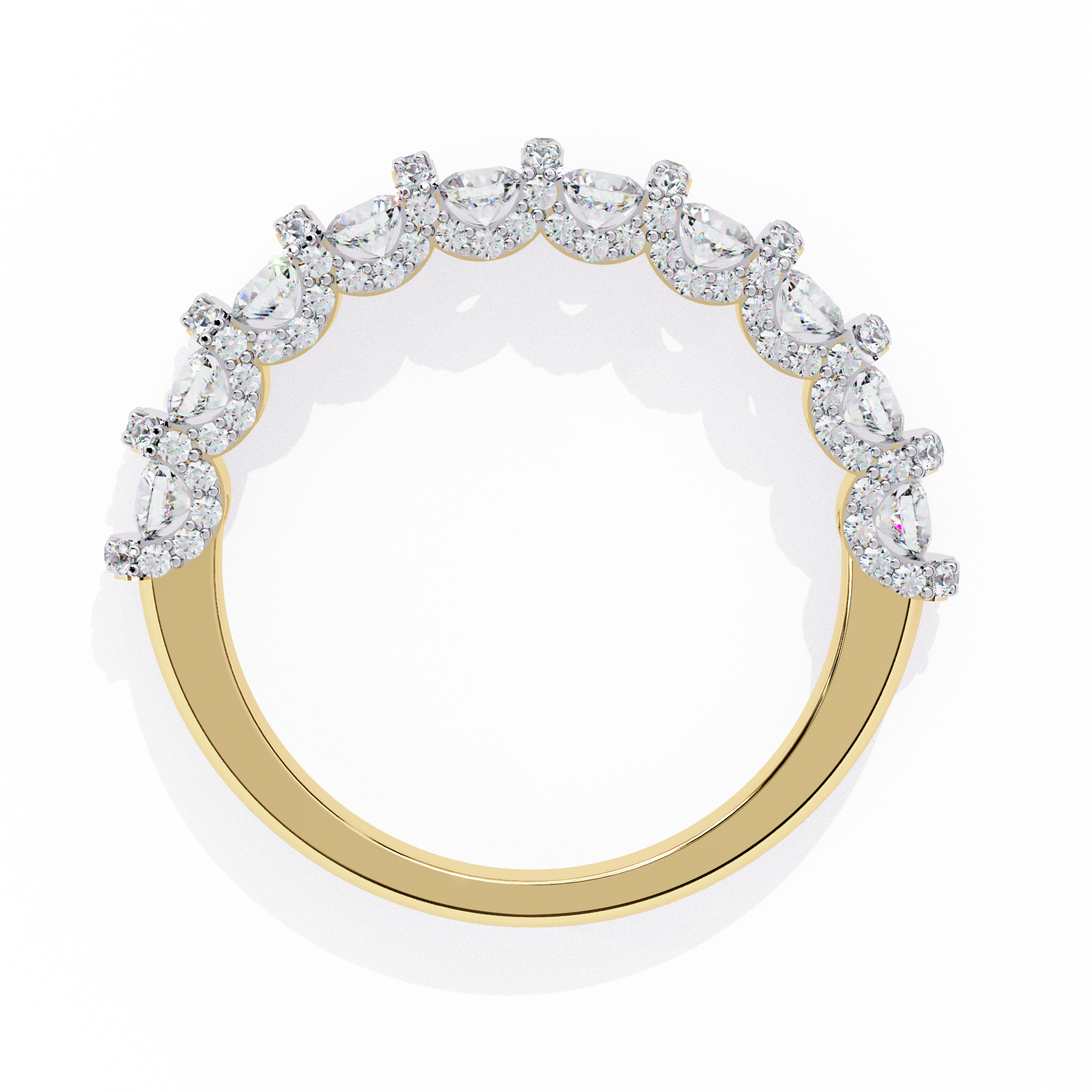 Yellow round half band 2