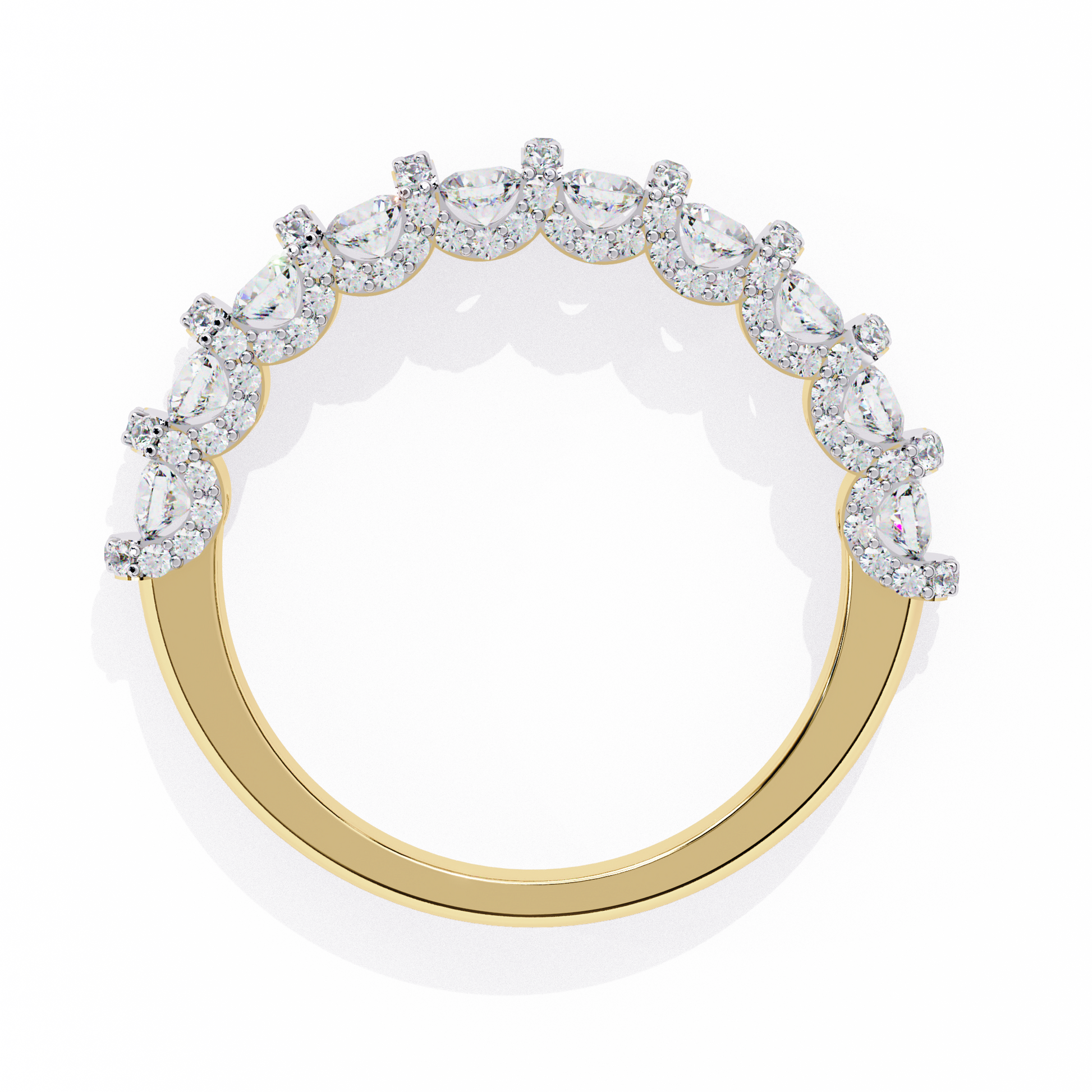 Yellow round half band 2