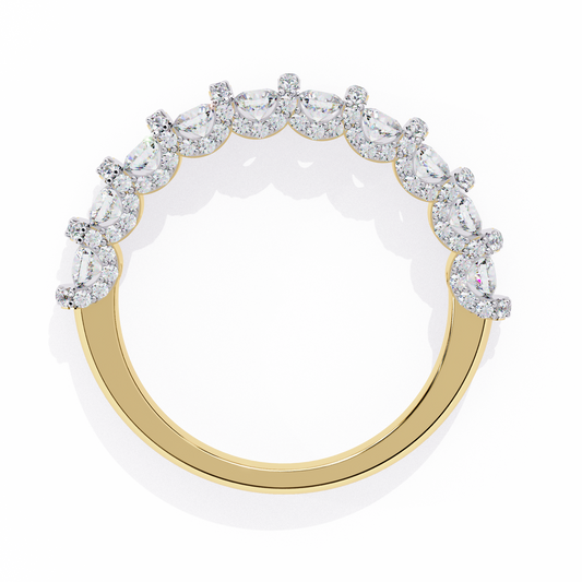 Yellow round half band 2
