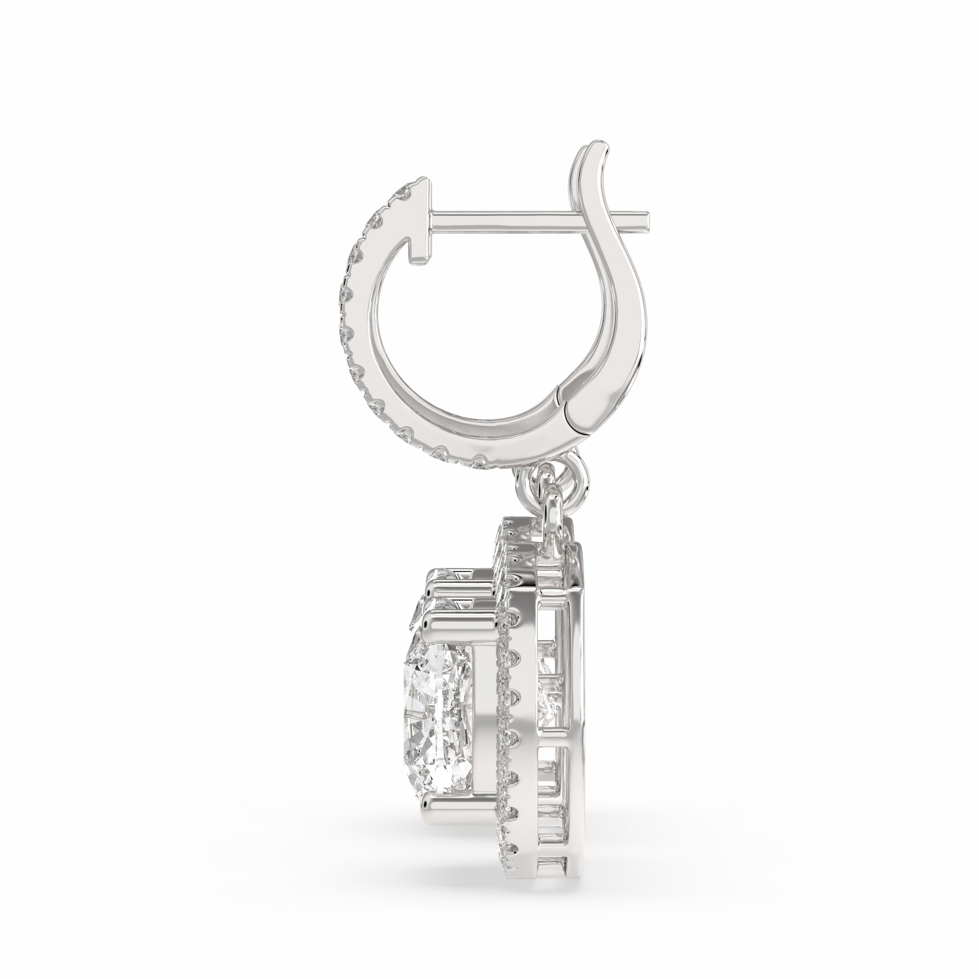 Zarin Cushion Drop Earring 2