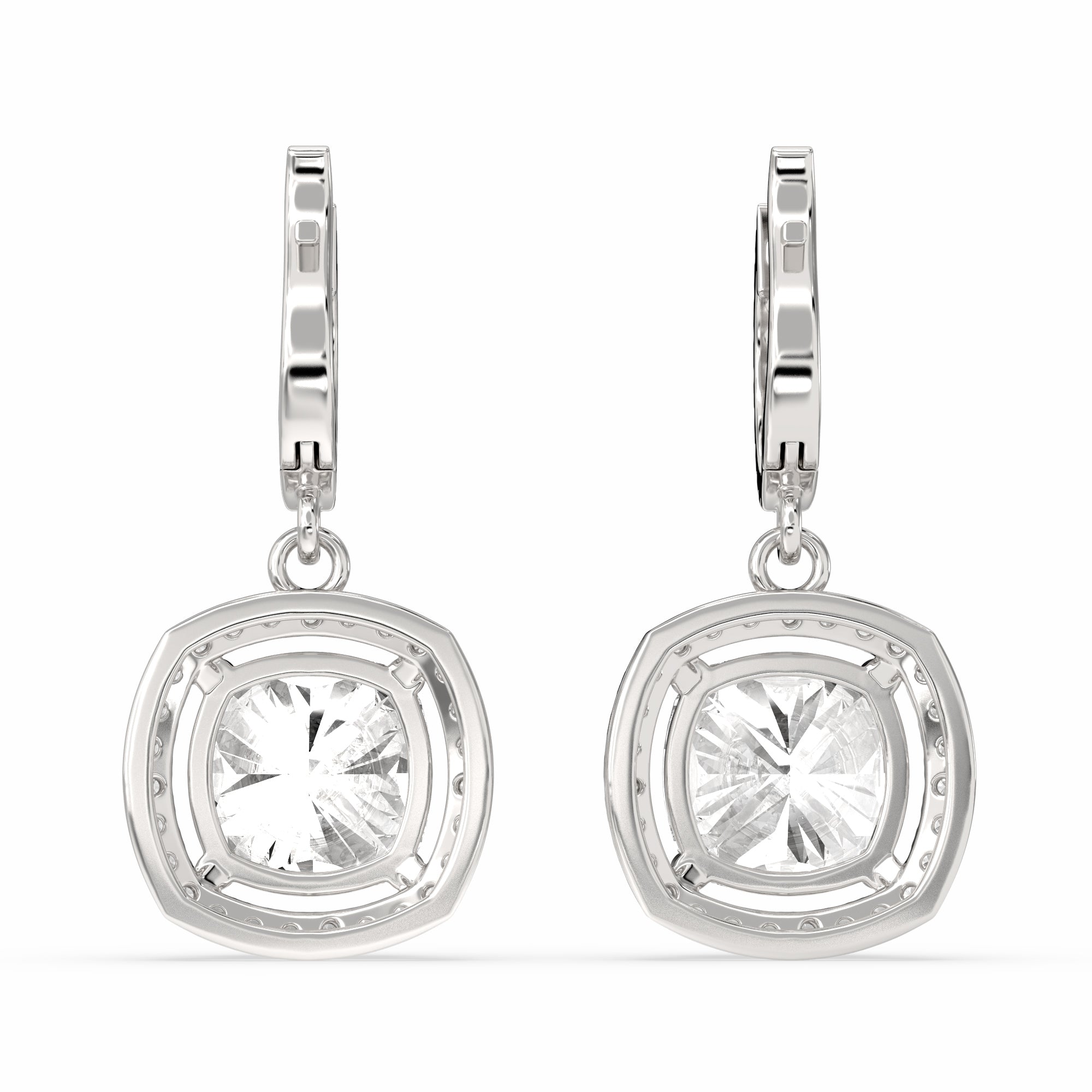 Zarin Cushion Drop Earring 3