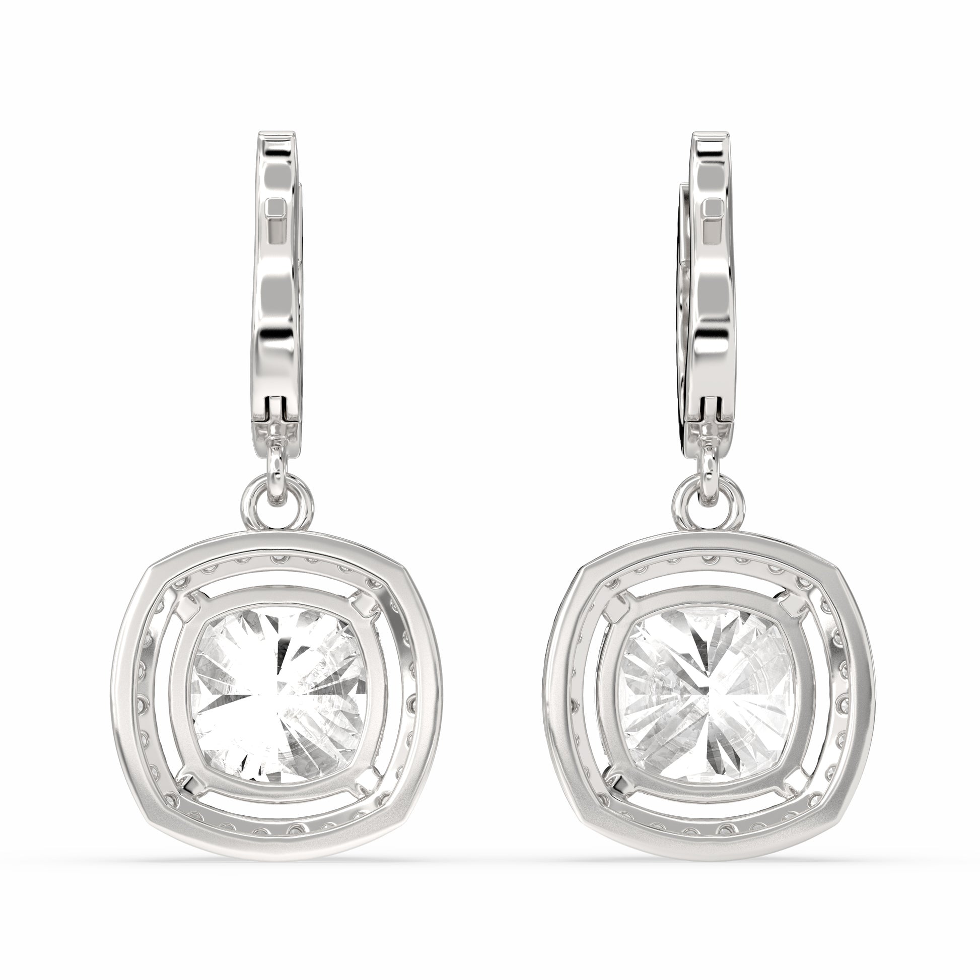 Zarin Cushion Drop Earring 3