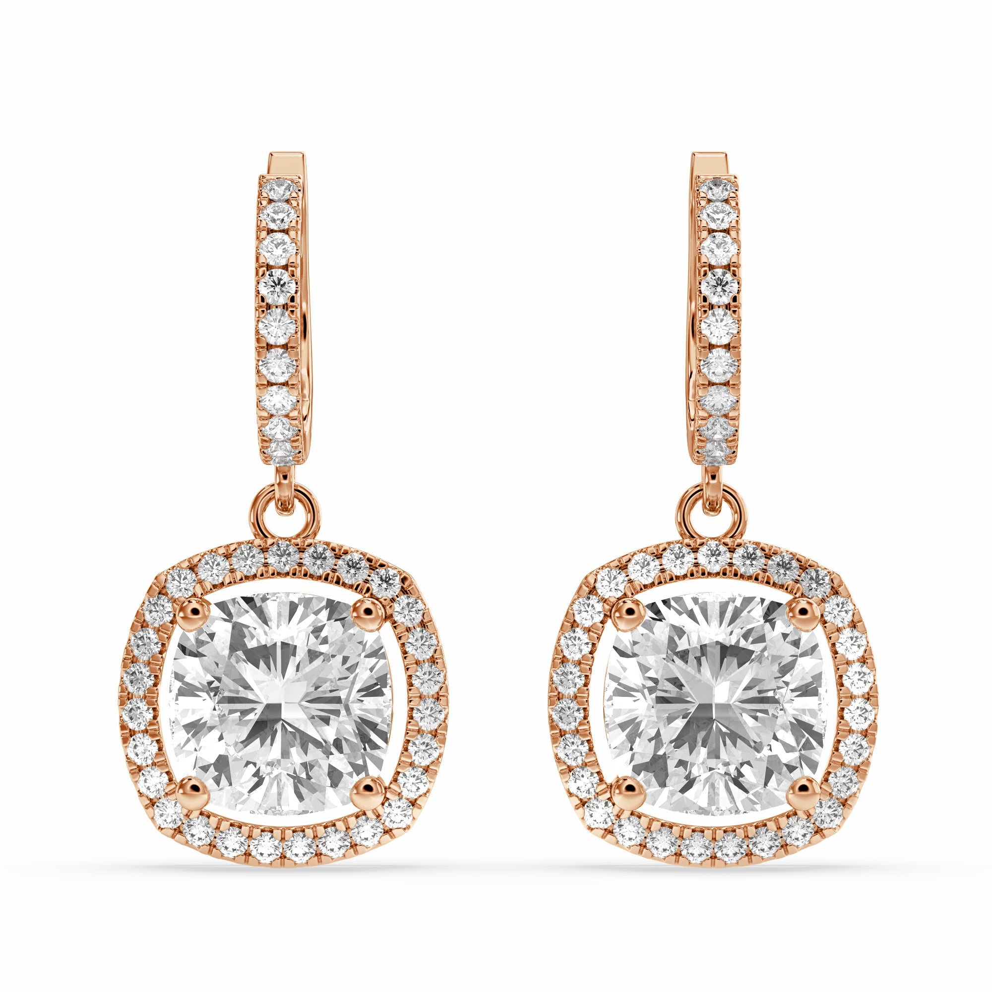 Zarin Cushion Drop Earring 4