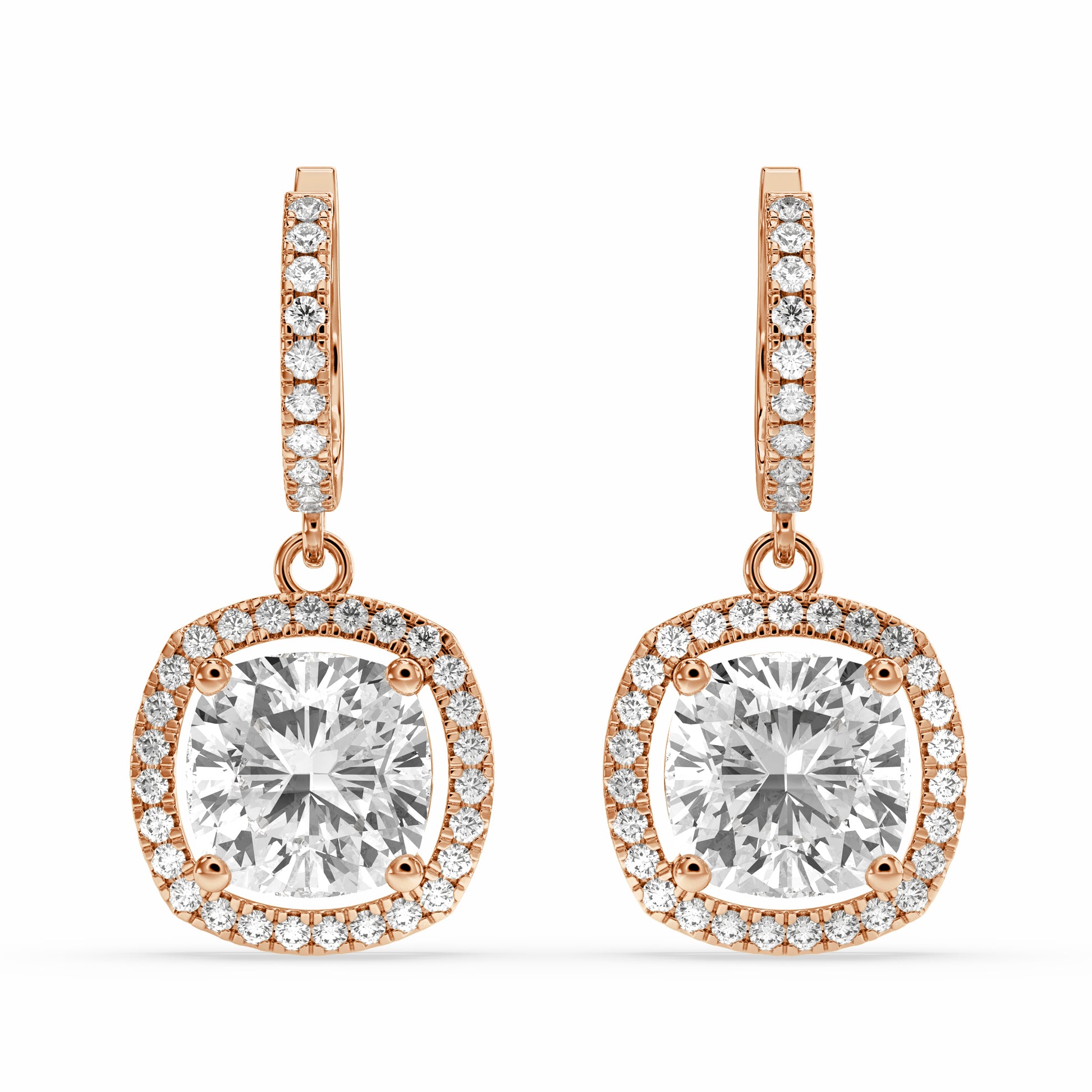 Zarin Cushion Drop Earring 4