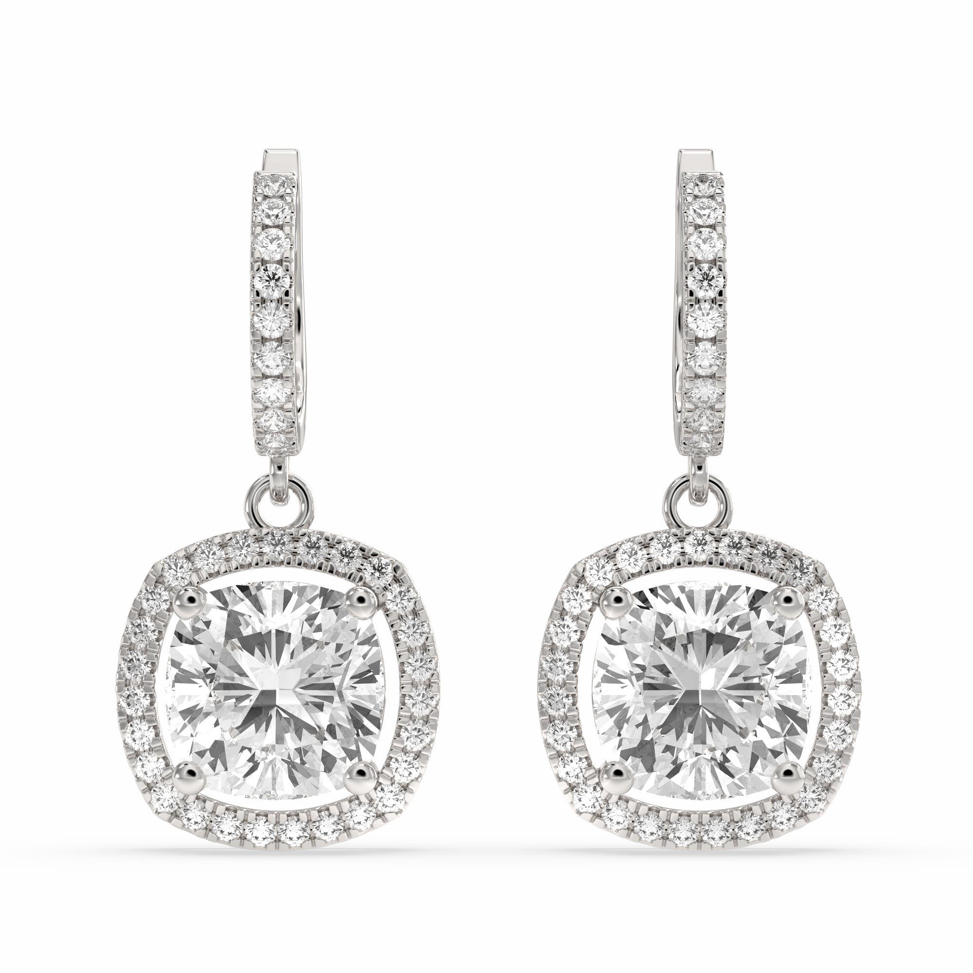 Zarin Cushion Drop Earring for festive look