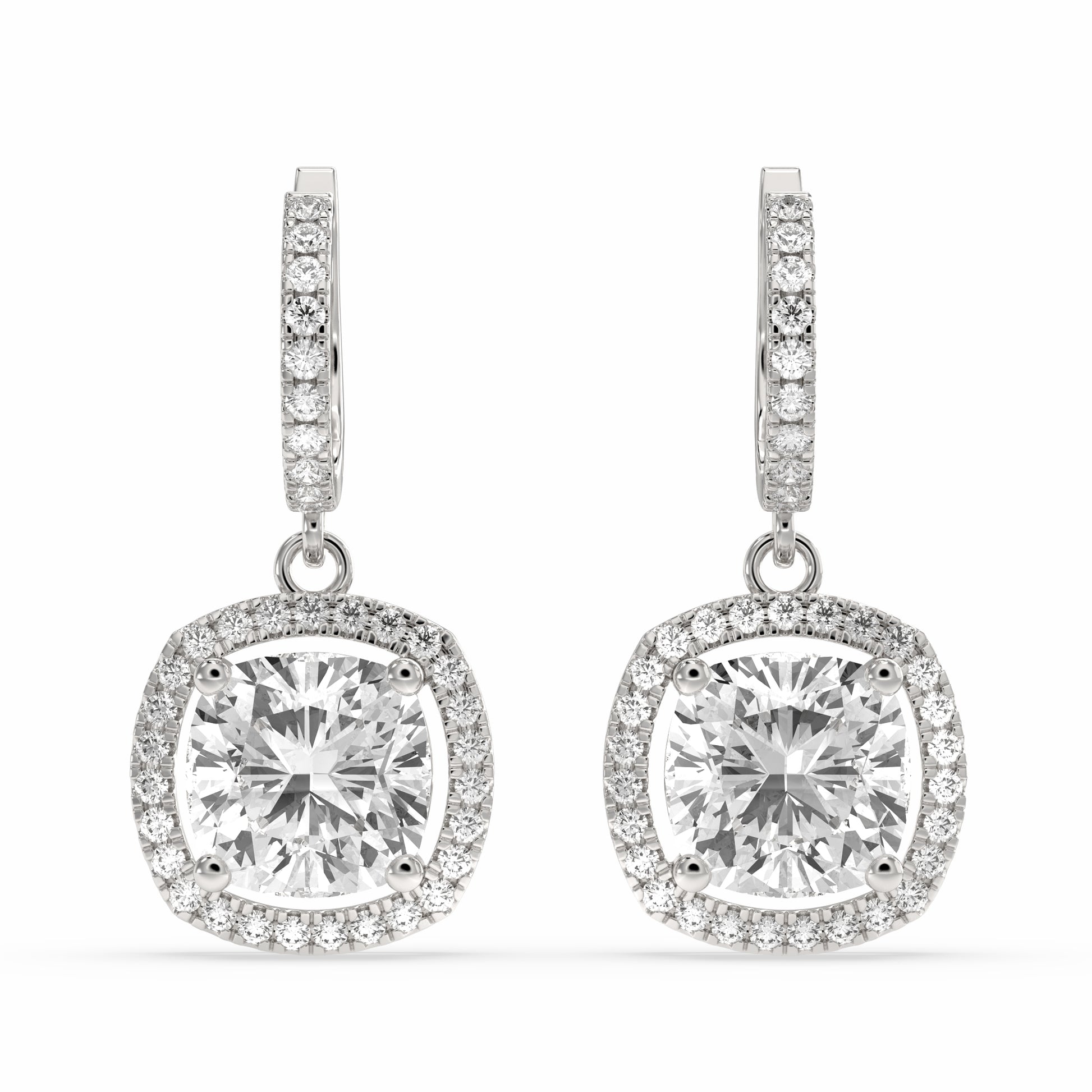 Zarin Cushion Drop Earring for festive look