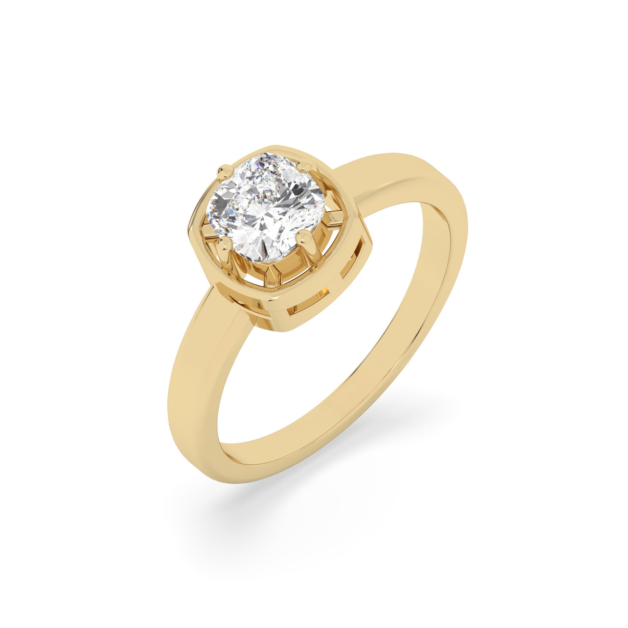 center stone 1 Ct Cushion Diamond Ring for women