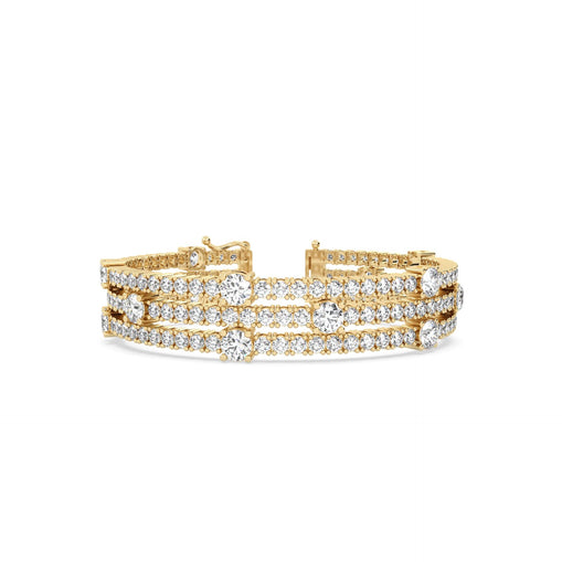 fancy Triple Line Round Tennis Bracelet for women