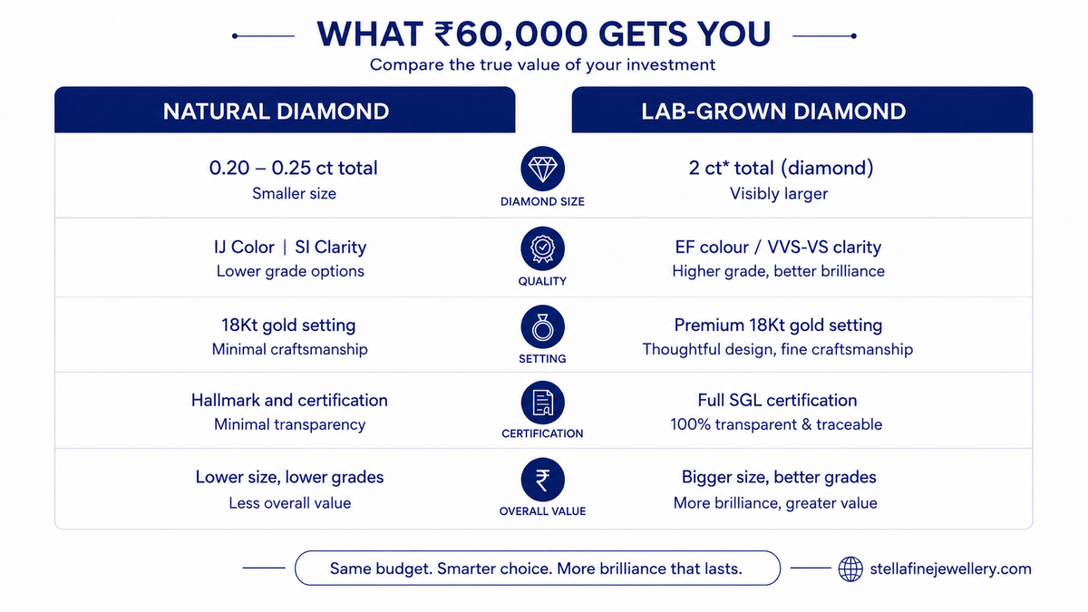 Why Are Lab-Grown Diamonds More Affordable Than Natural Diamonds? — image 1 — Stella Fine Jewellery